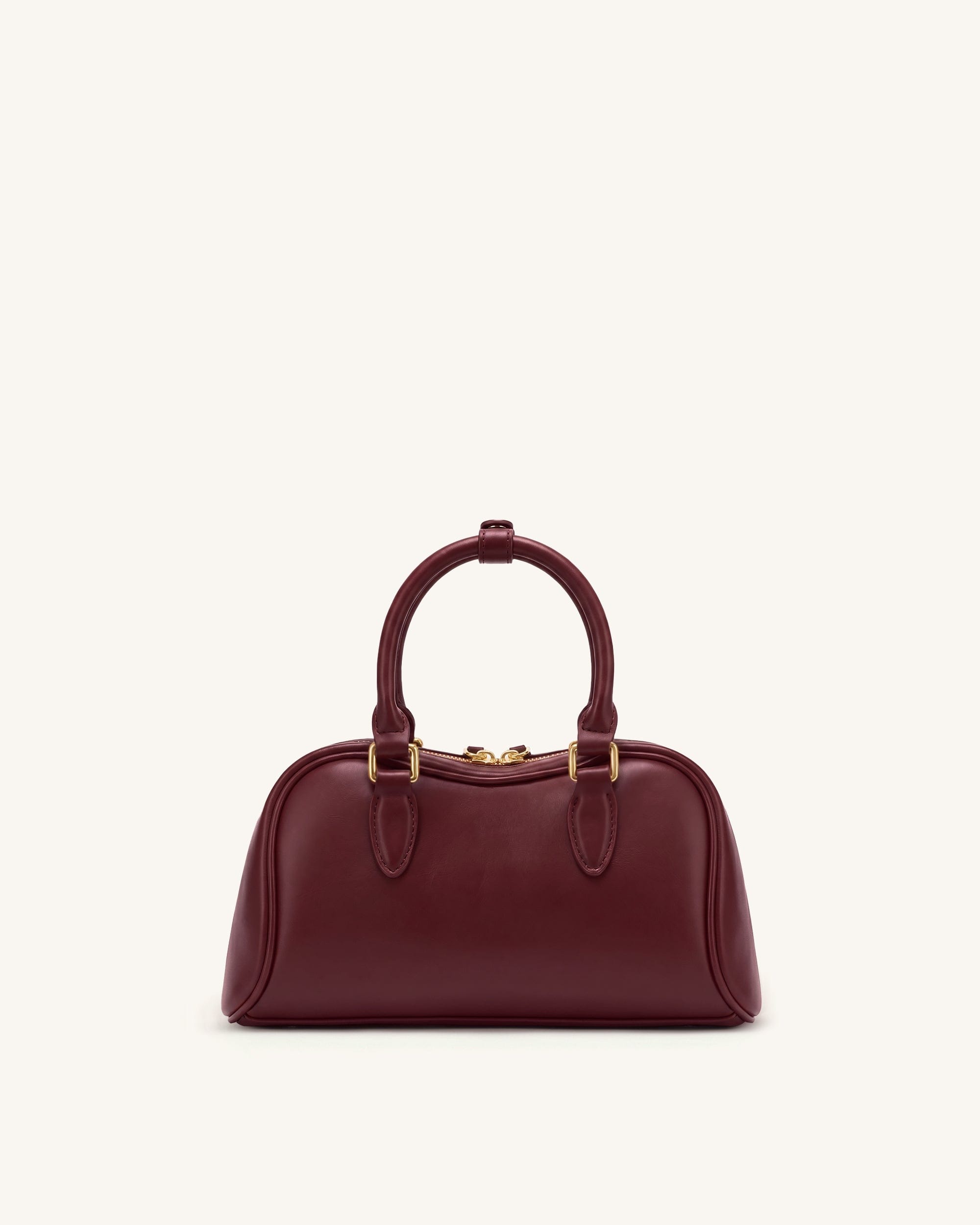 JW PEI Rosalie Bowler Top Handle Bag Dark Burgundy
