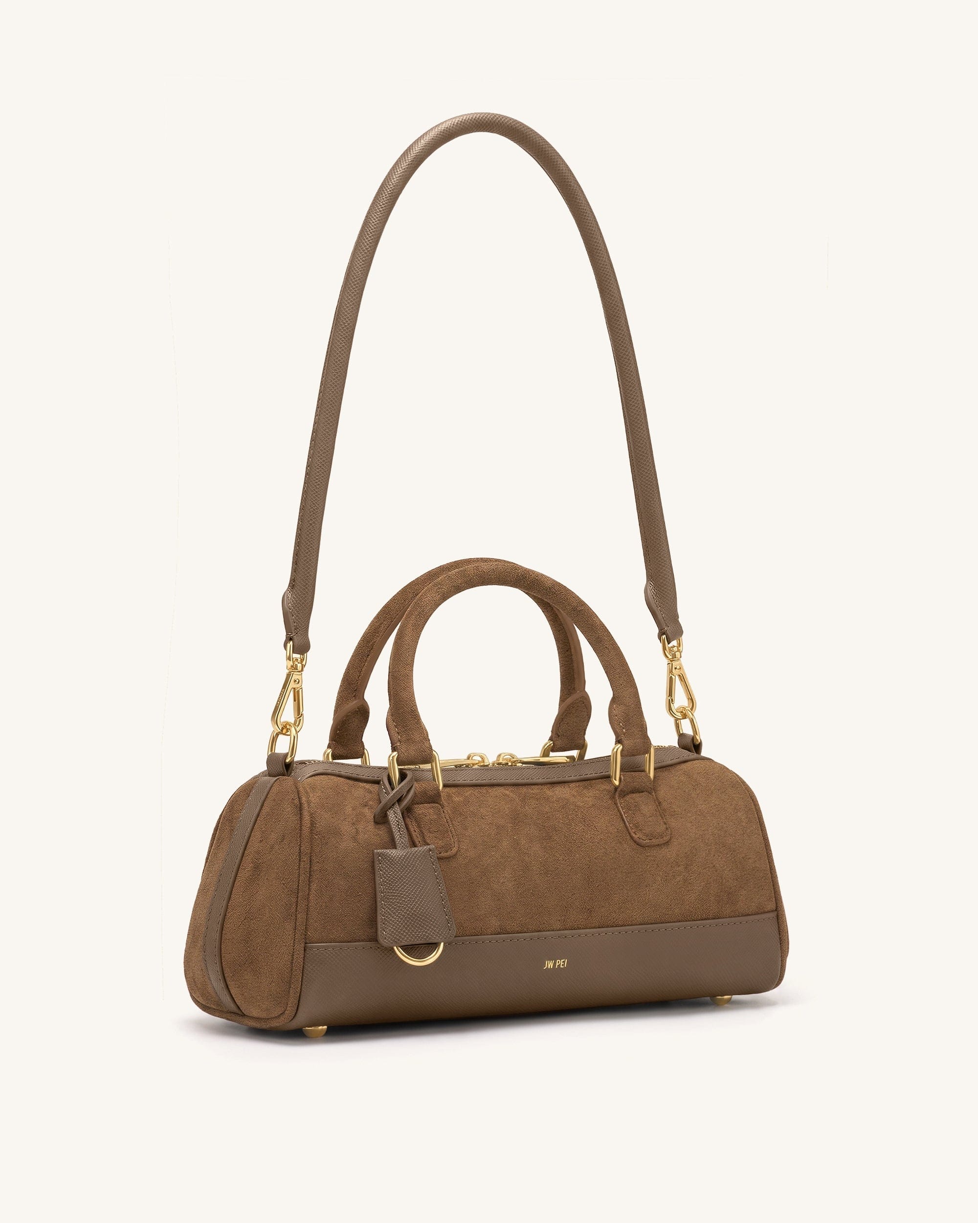 JW PEI Josie Barrel Shoulder Bag Brown