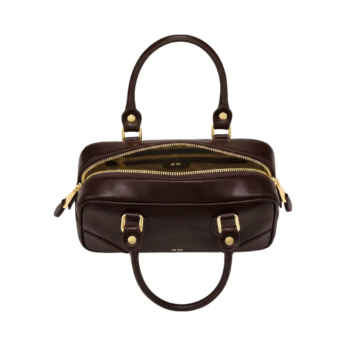 JW PEI Odette Boston Top Handle Bag Dark Brown