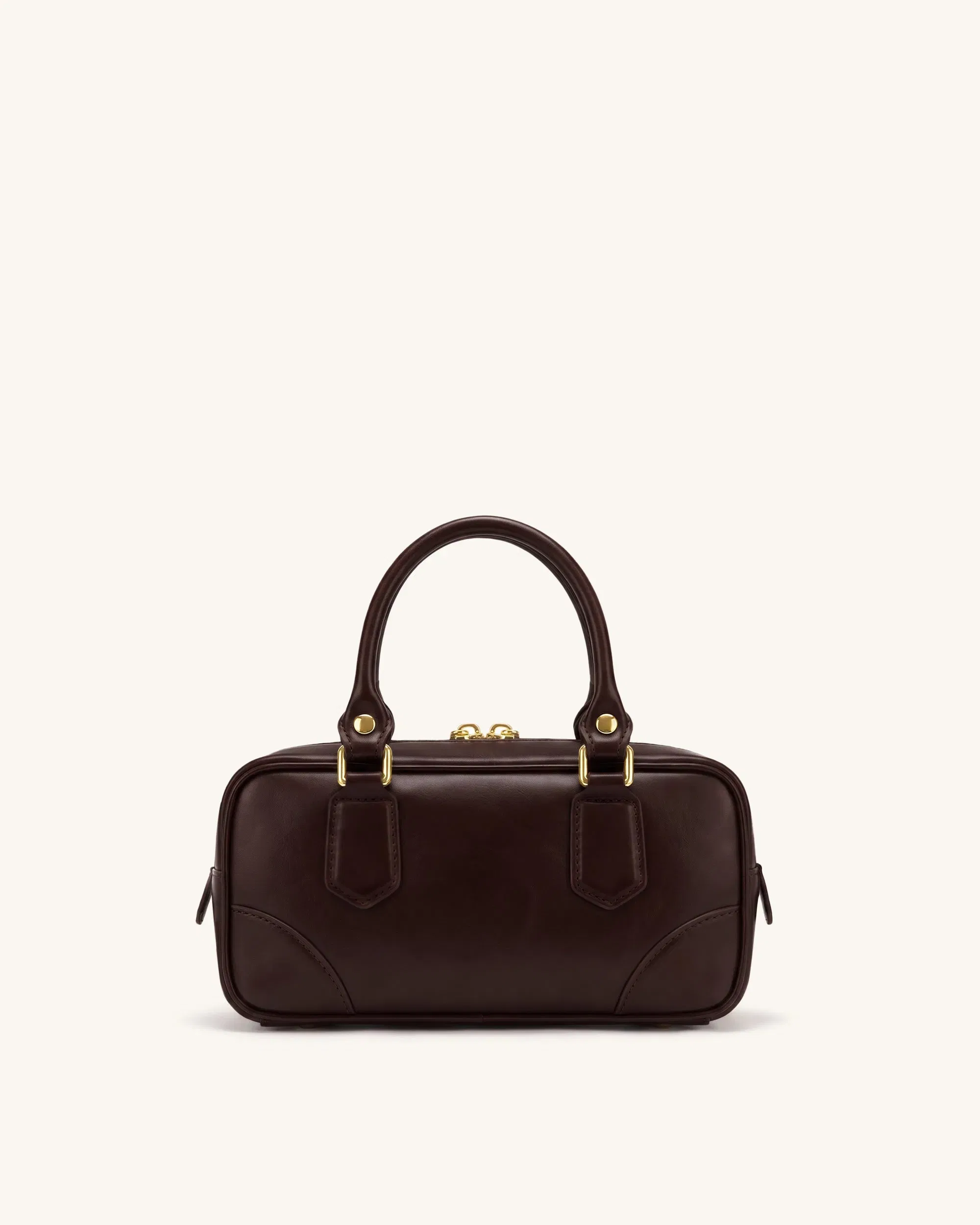 JW PEI Odette Boston Top Handle Bag Dark Brown
