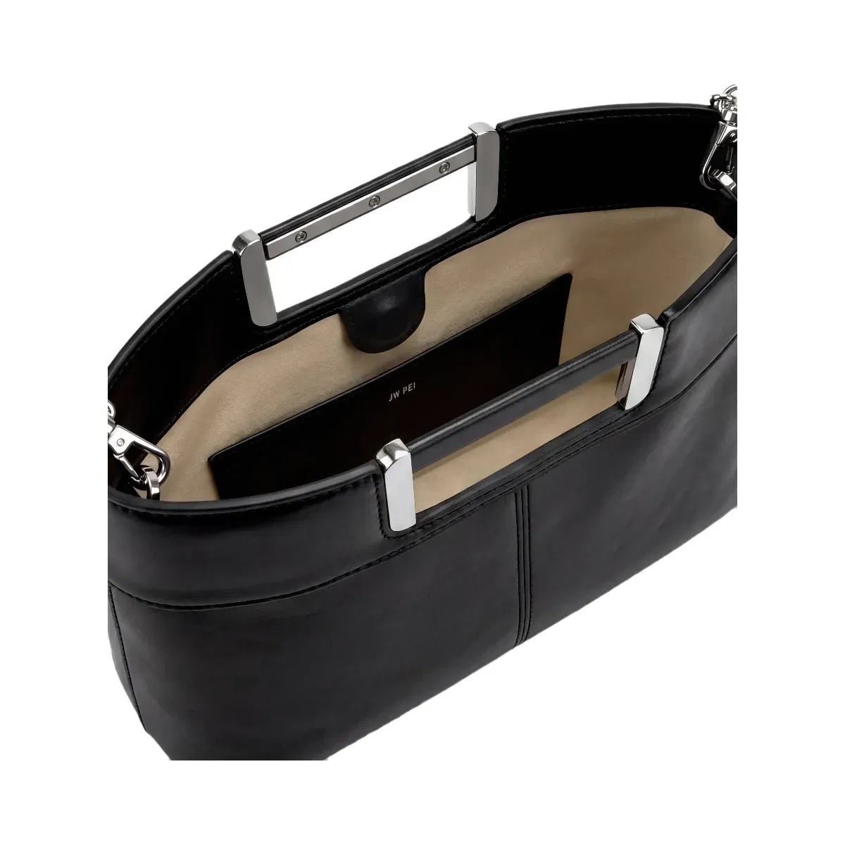 JW PEI Elodie Chain Handle Top Handle Bag Black