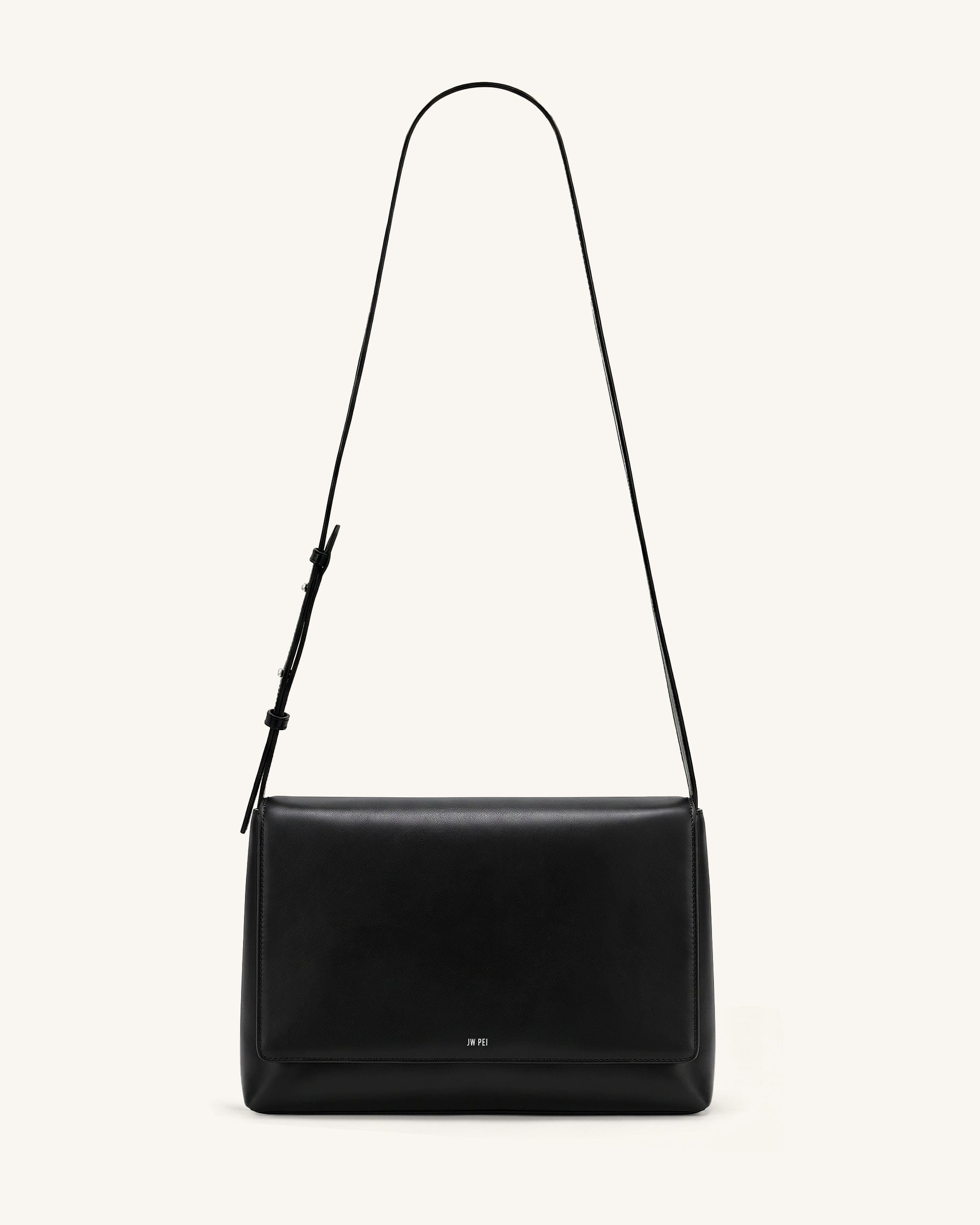 JW PEI Isolde Flap Shoulder Bag Black