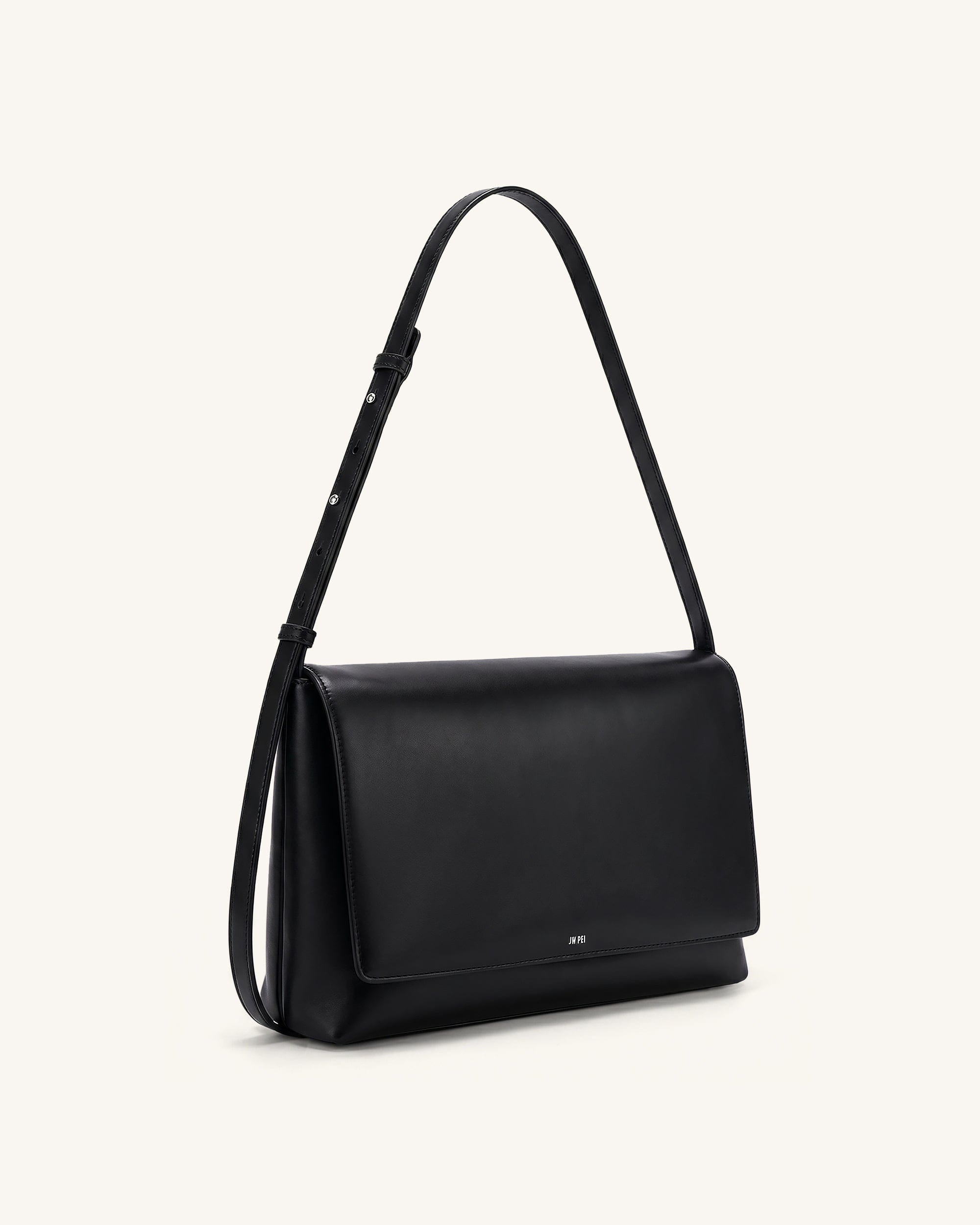 JW PEI Isolde Flap Shoulder Bag Black