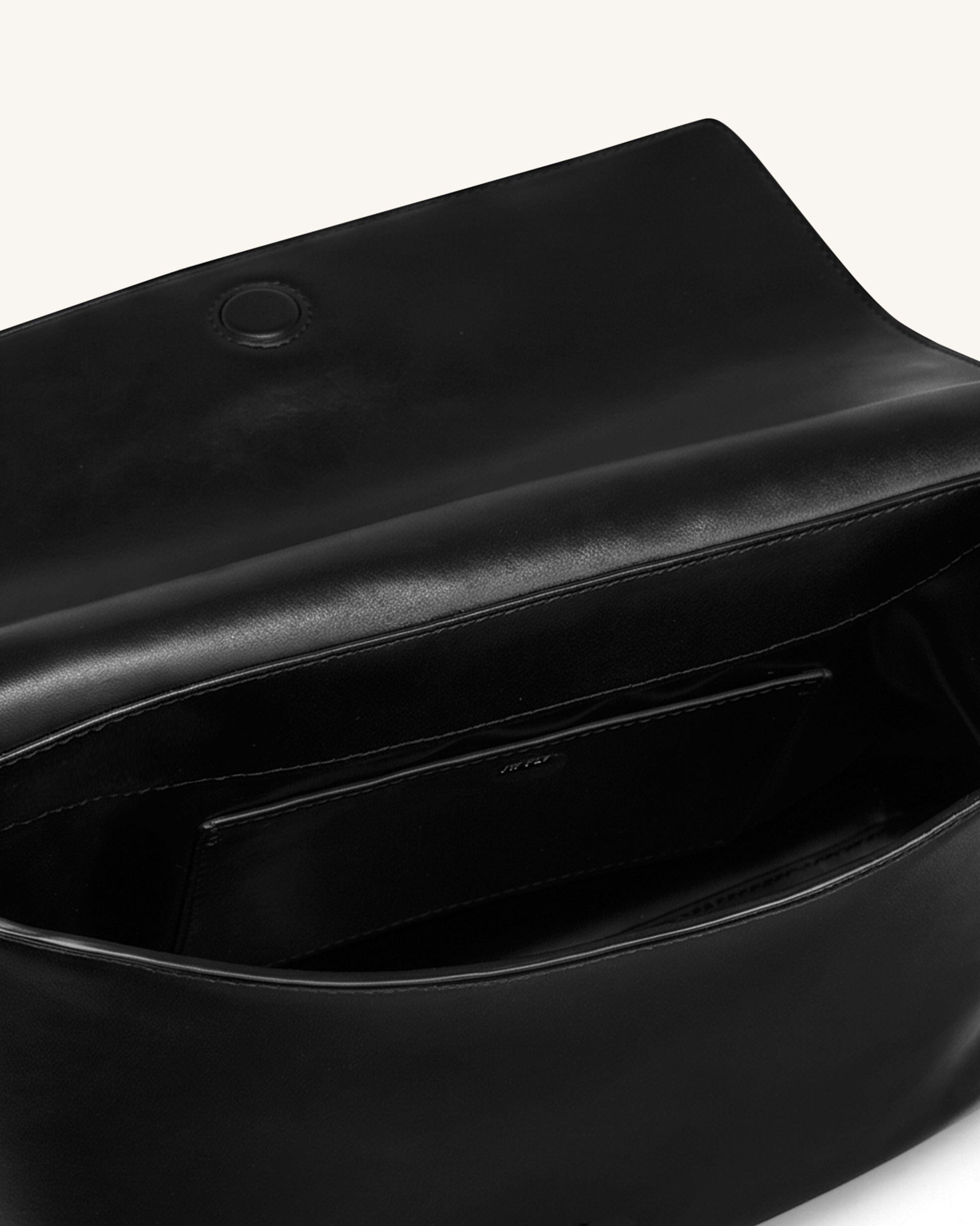 JW PEI Isolde Flap Shoulder Bag Black