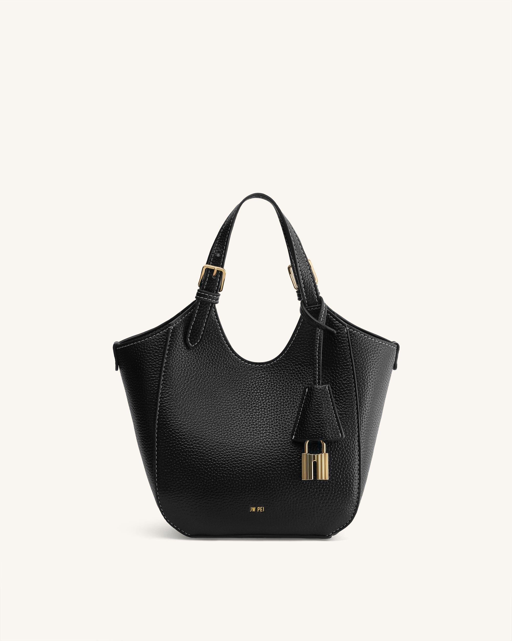 JW PEI Ines Padlock Tote Bag Black