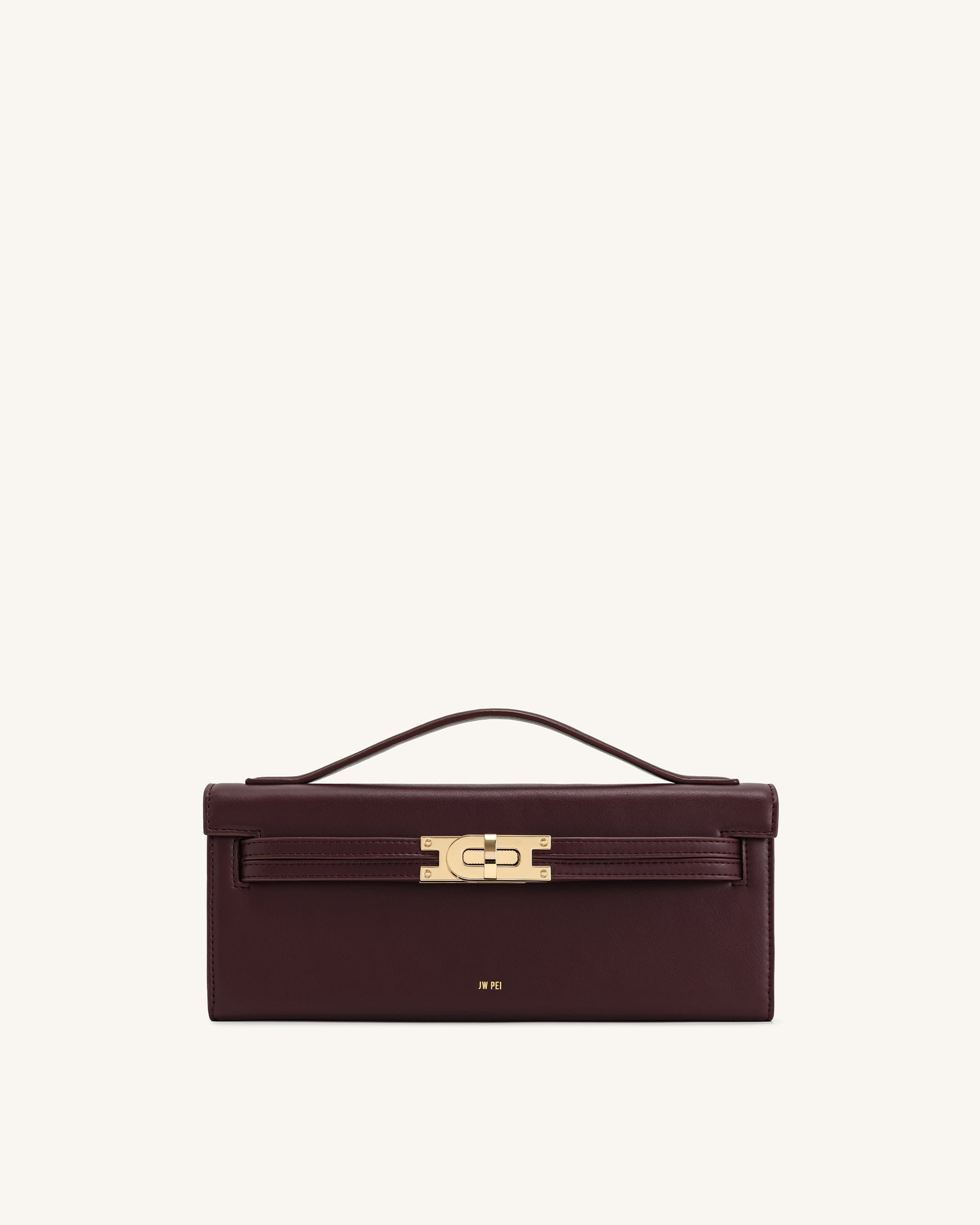 JW PEI Bria Structured Top Handle Bag Deep Burgundy