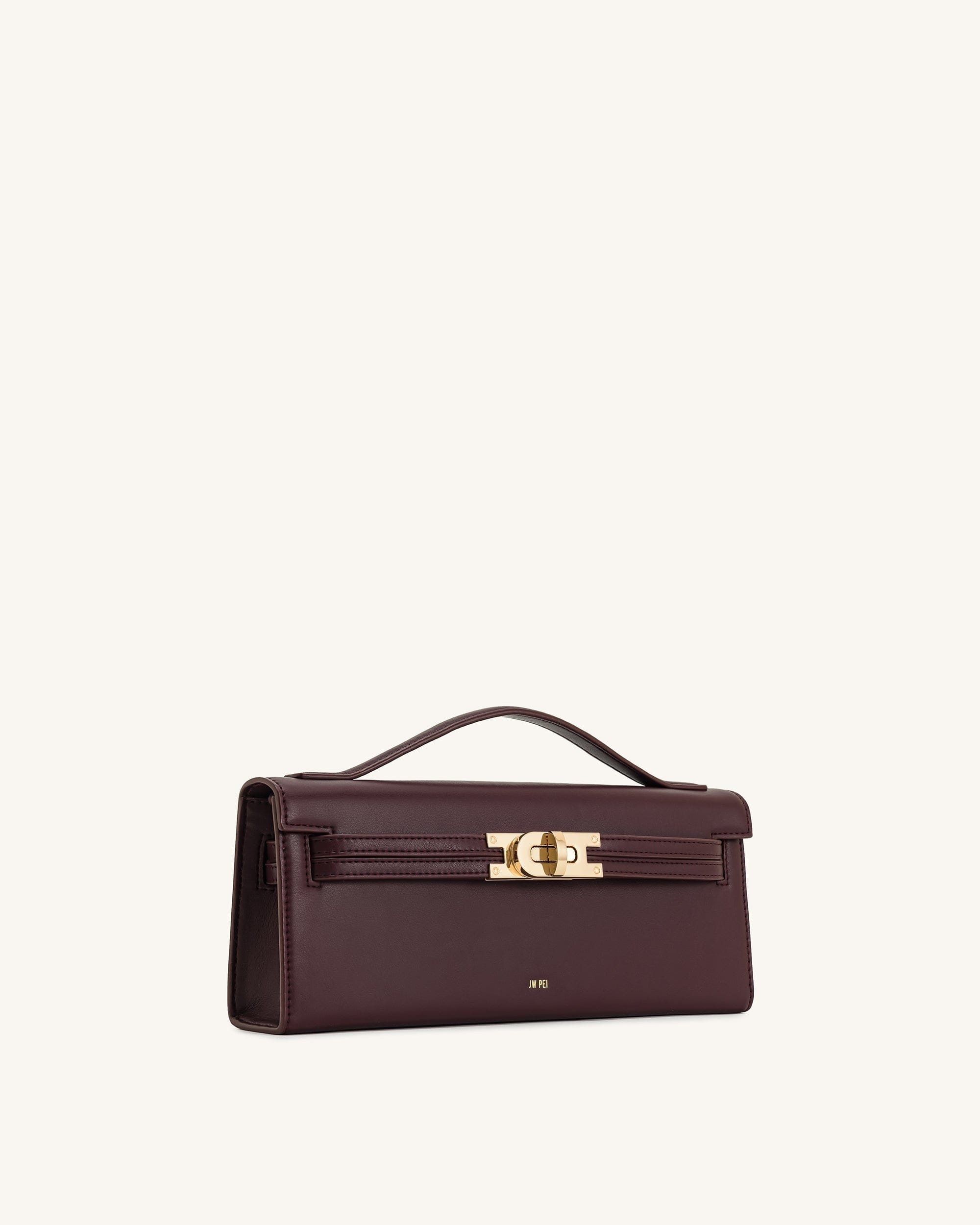 JW PEI Bria Structured Top Handle Bag Deep Burgundy