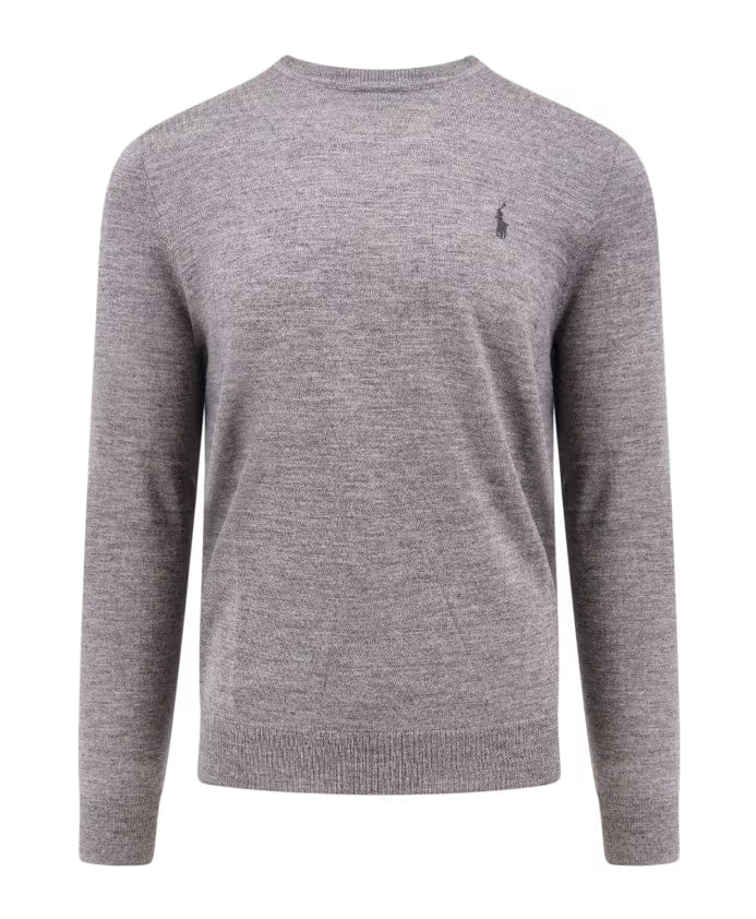 Polo Ralph Lauren Grey Sweater with Ribbed Trim