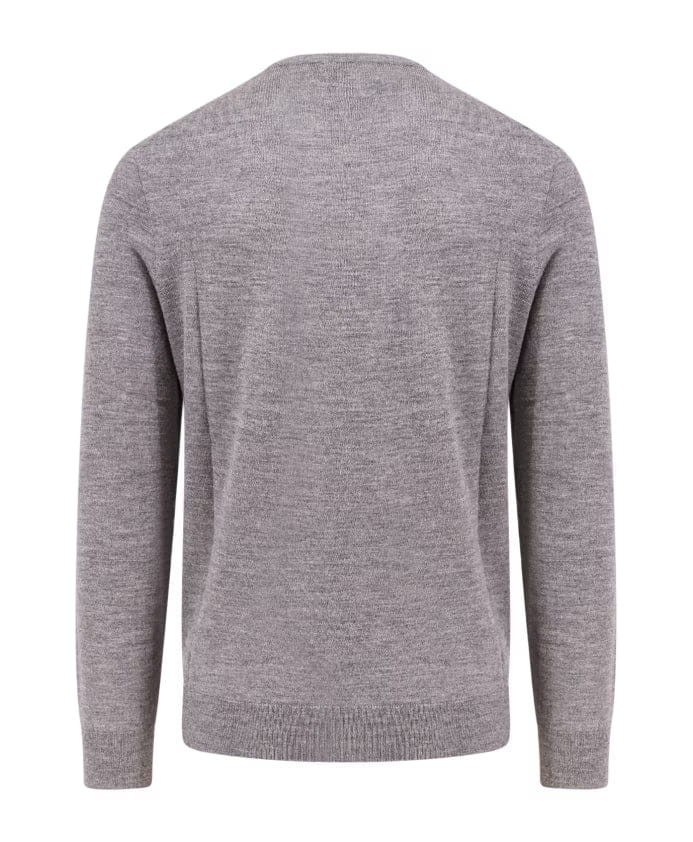 Polo Ralph Lauren Grey Sweater with Ribbed Trim