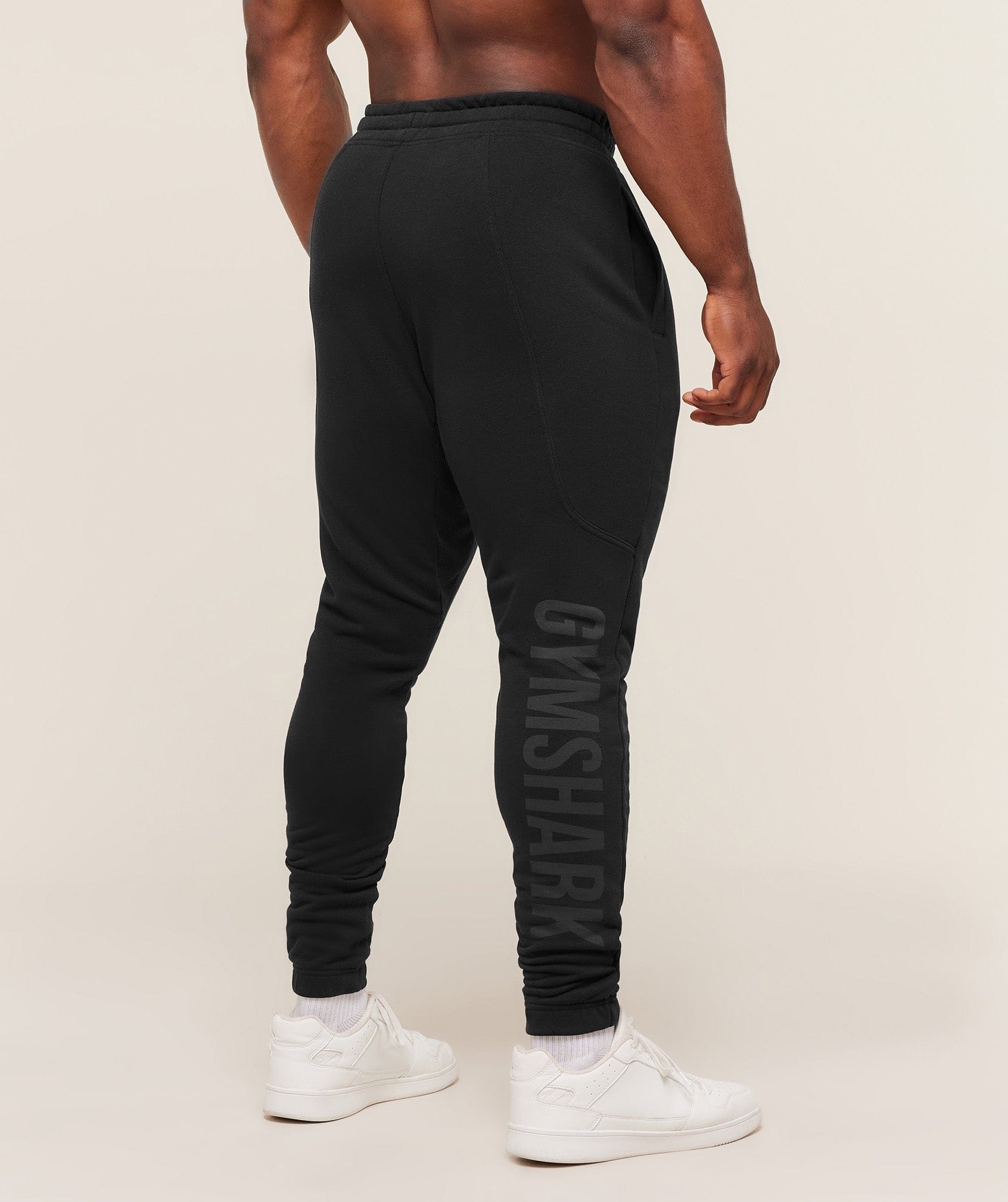 Gymshark Power Wordmark Jogger - Black/Asphalt Grey