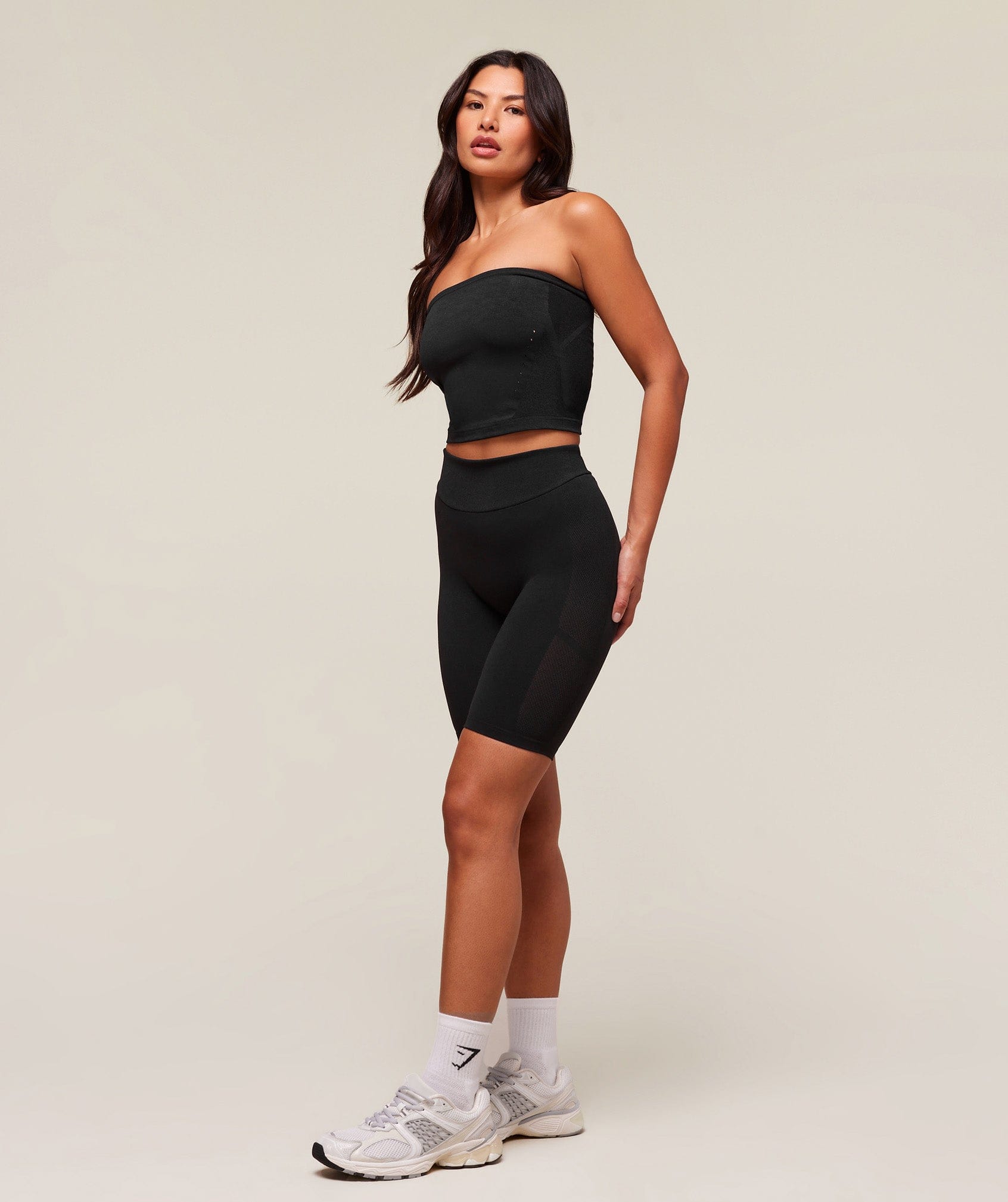 Gymshark everywear Warp Knit Cycling Shorts - Black