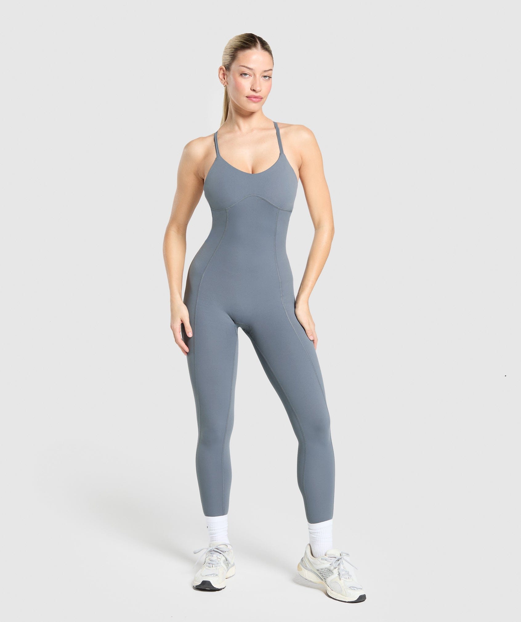 Gymshark Strappy All In One - Iron Blue