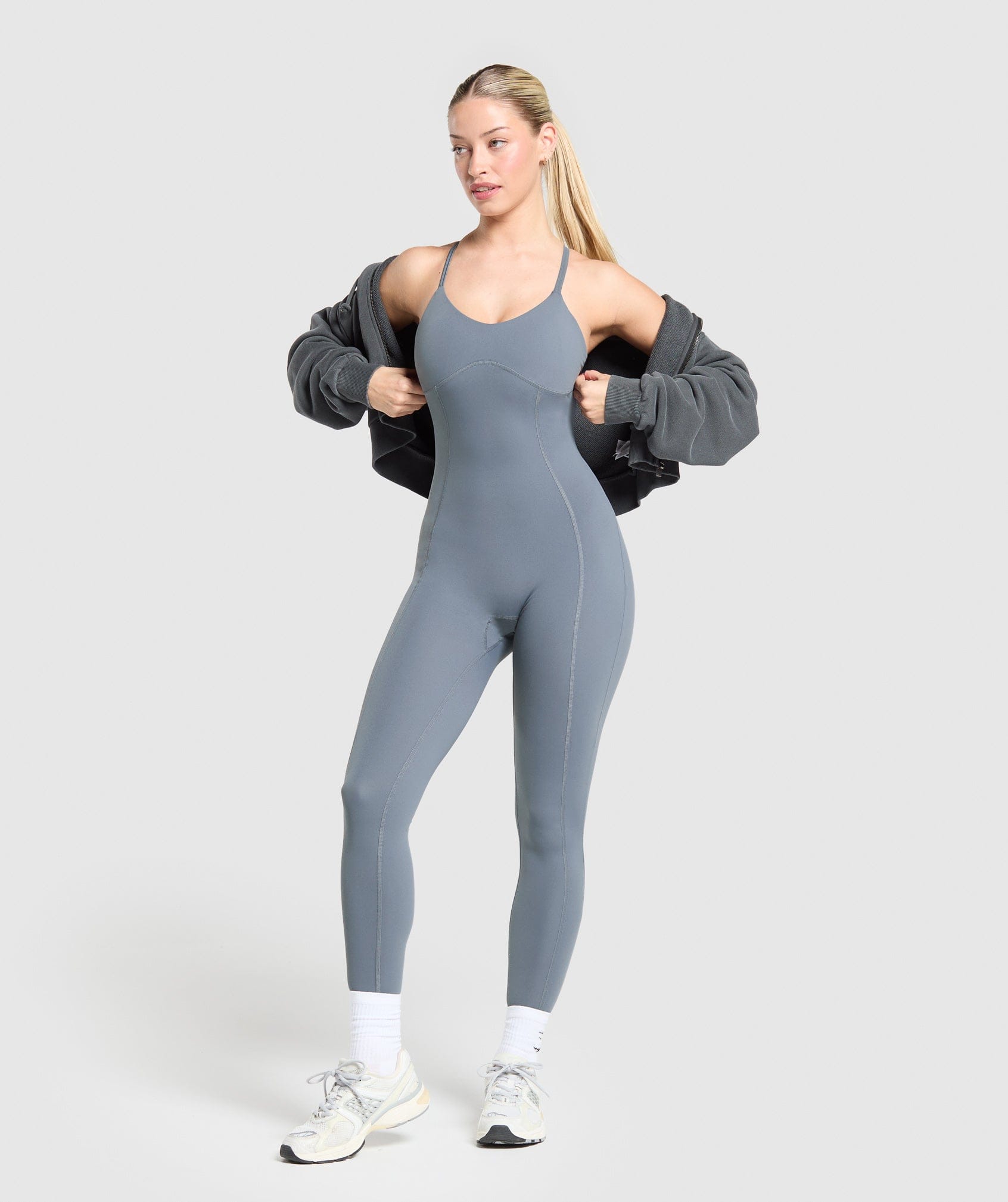 Gymshark Strappy All In One - Iron Blue