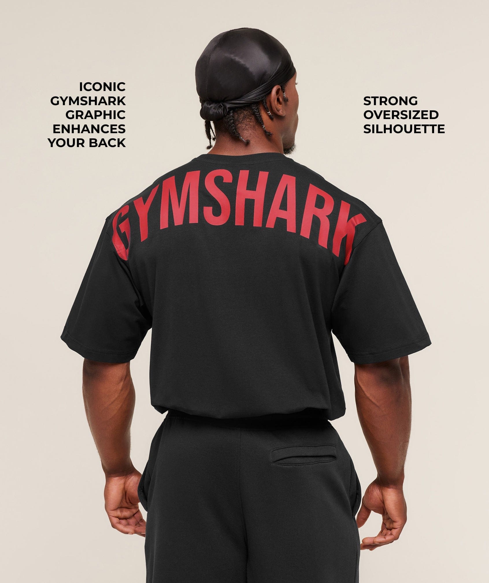 Gymshark Power T-Shirt - Black/Conditioning Red
