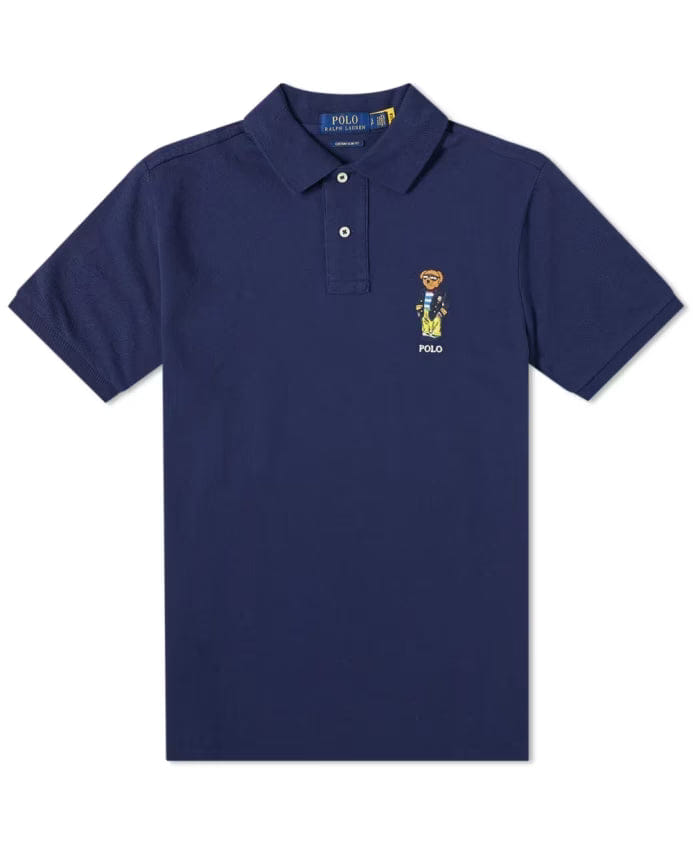 Polo Ralph Lauren Navy Bear Embroidered Polo Shirt
