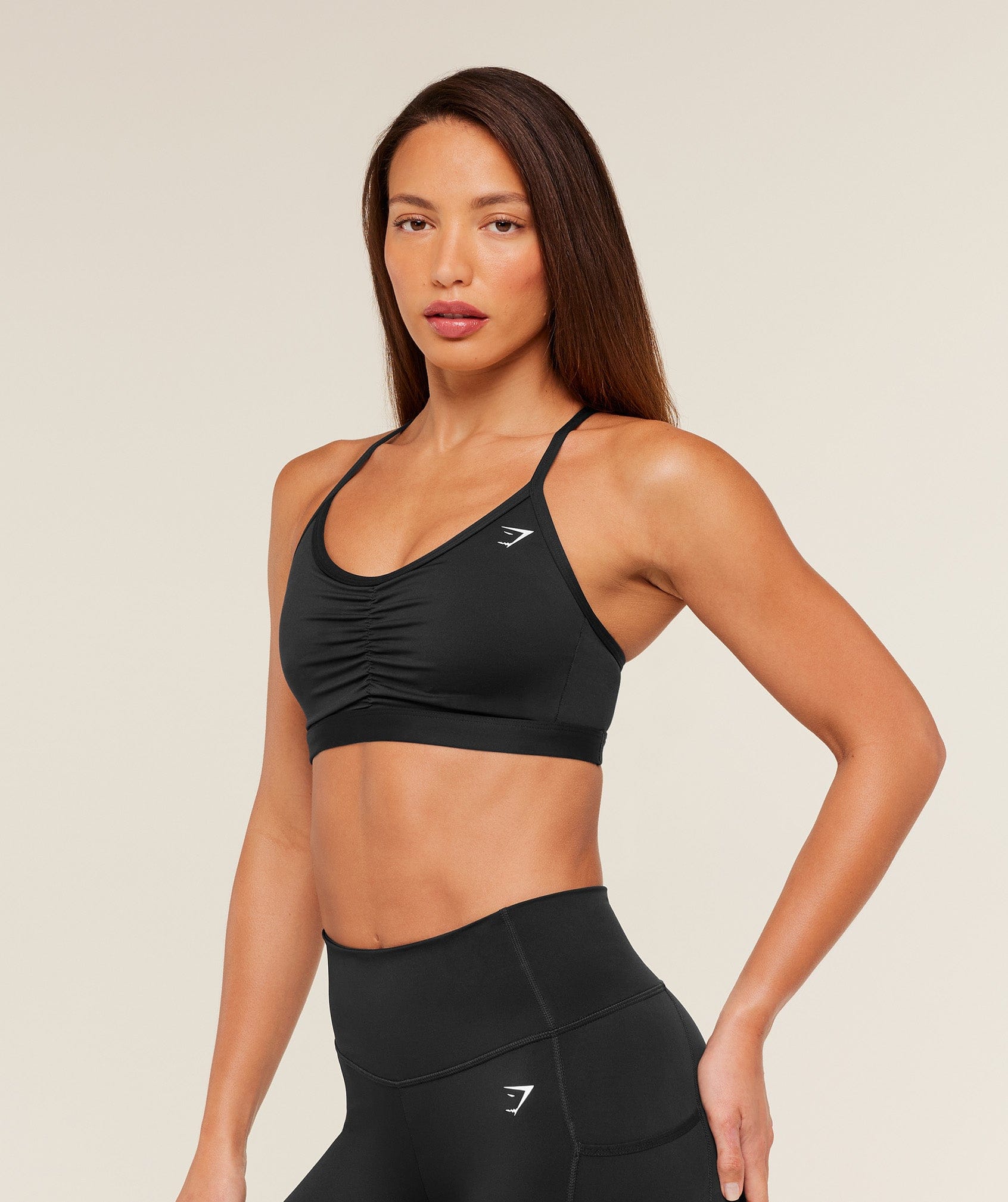 Gymshark Ruched Sports Bra - Black