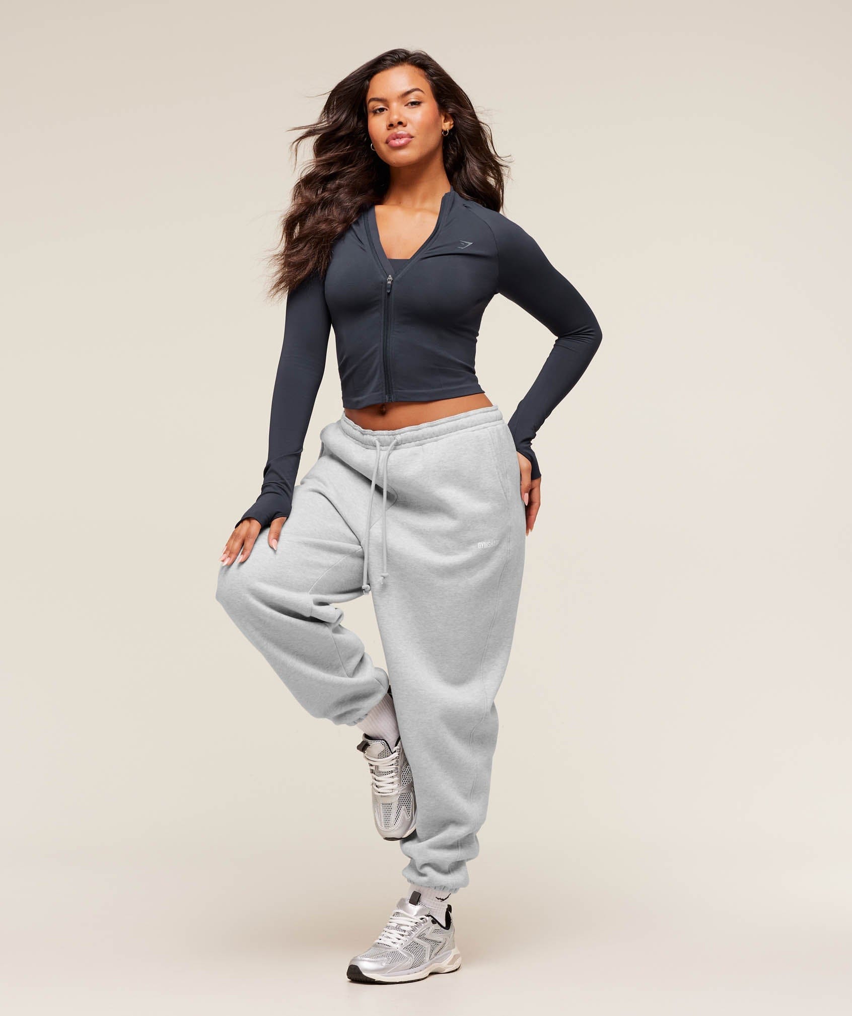 Gymshark Cosy Luxe Cuffed Joggers - Soft Grey Marl