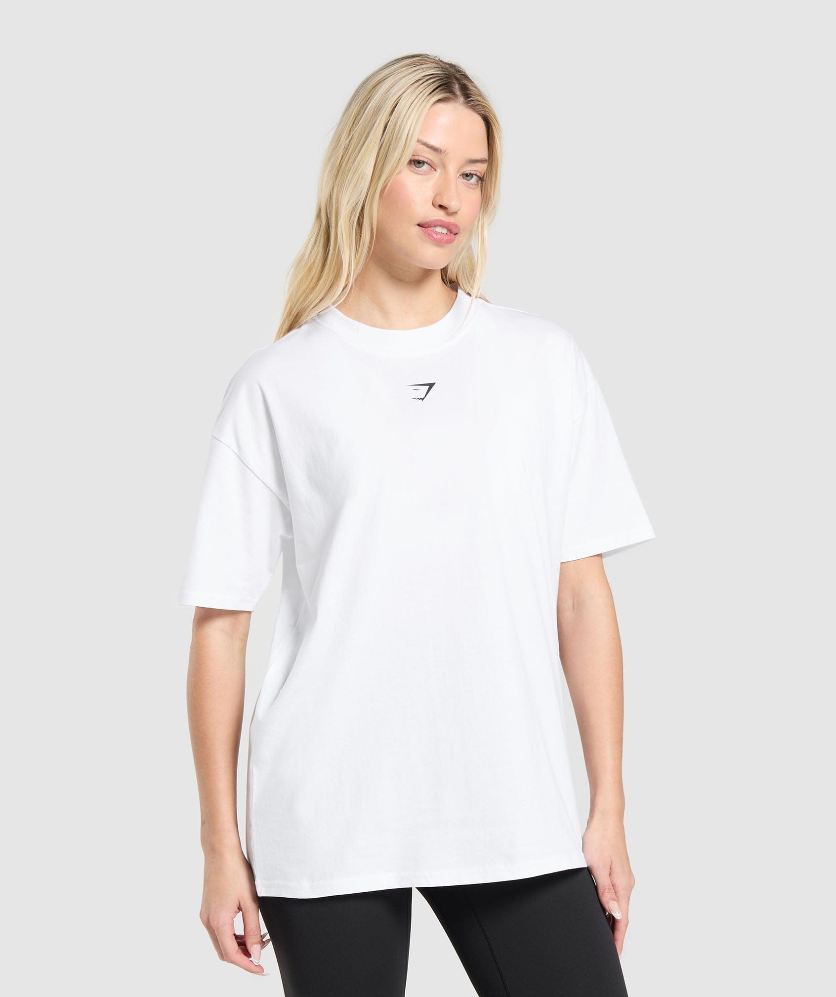 Gymshark Trace Graphic Oversized T-Shirt - White