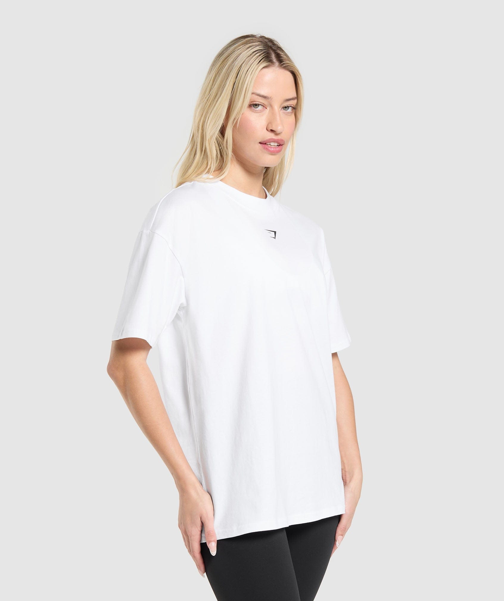 Gymshark Trace Graphic Oversized T-Shirt - White