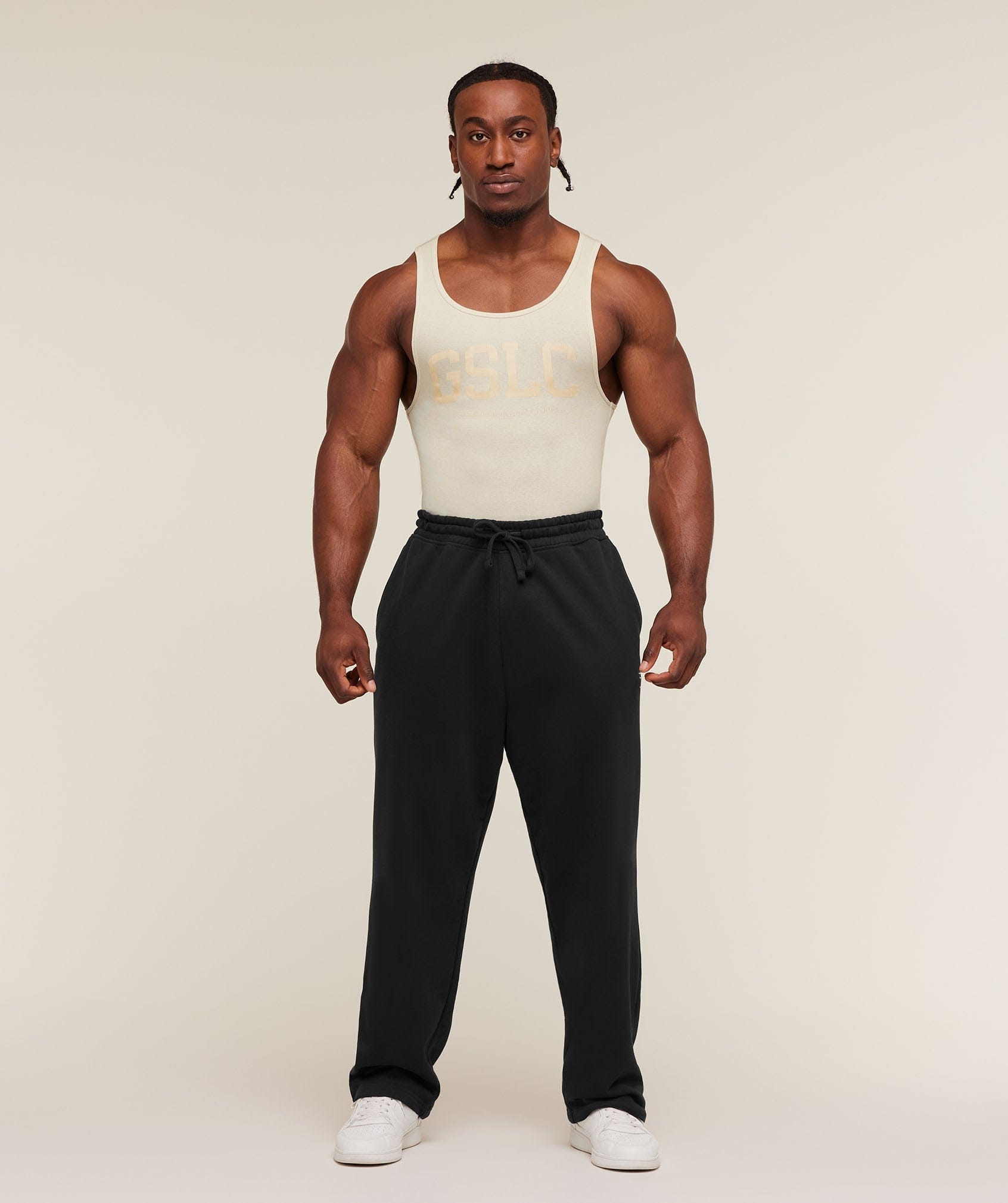 Gymshark GSLC Ribbed Tank - Oat White