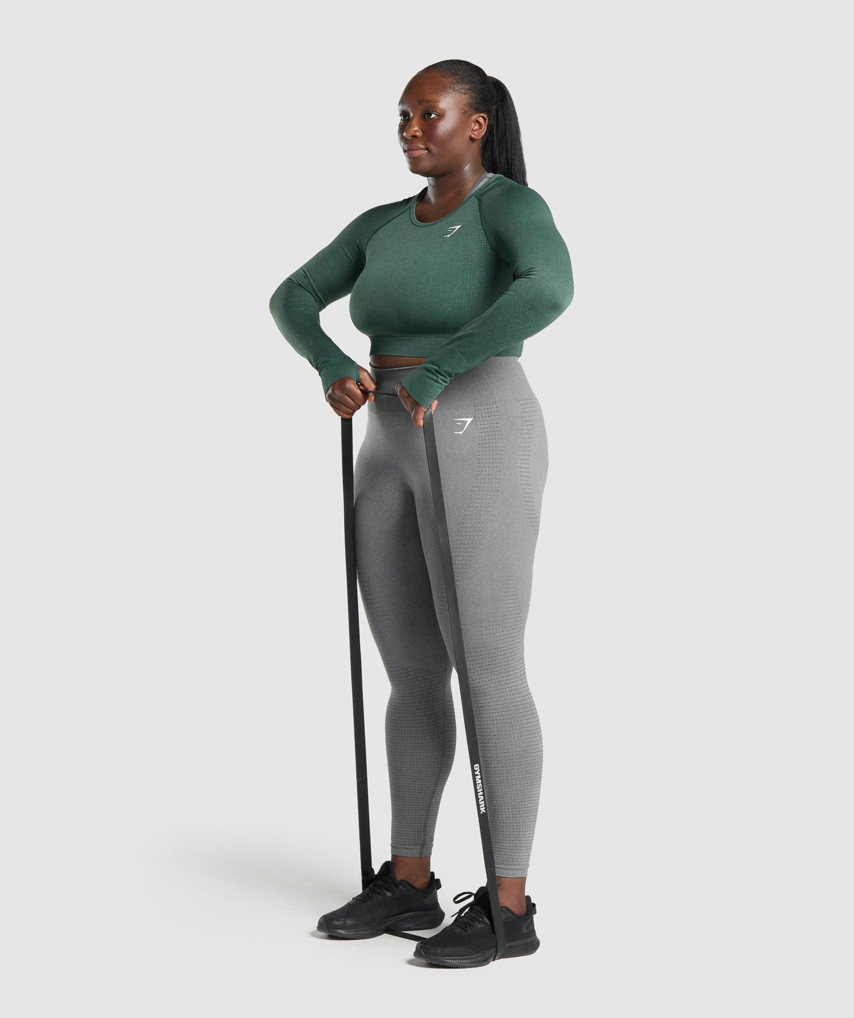 Gymshark Vital Crop Top - Dark Green Marl