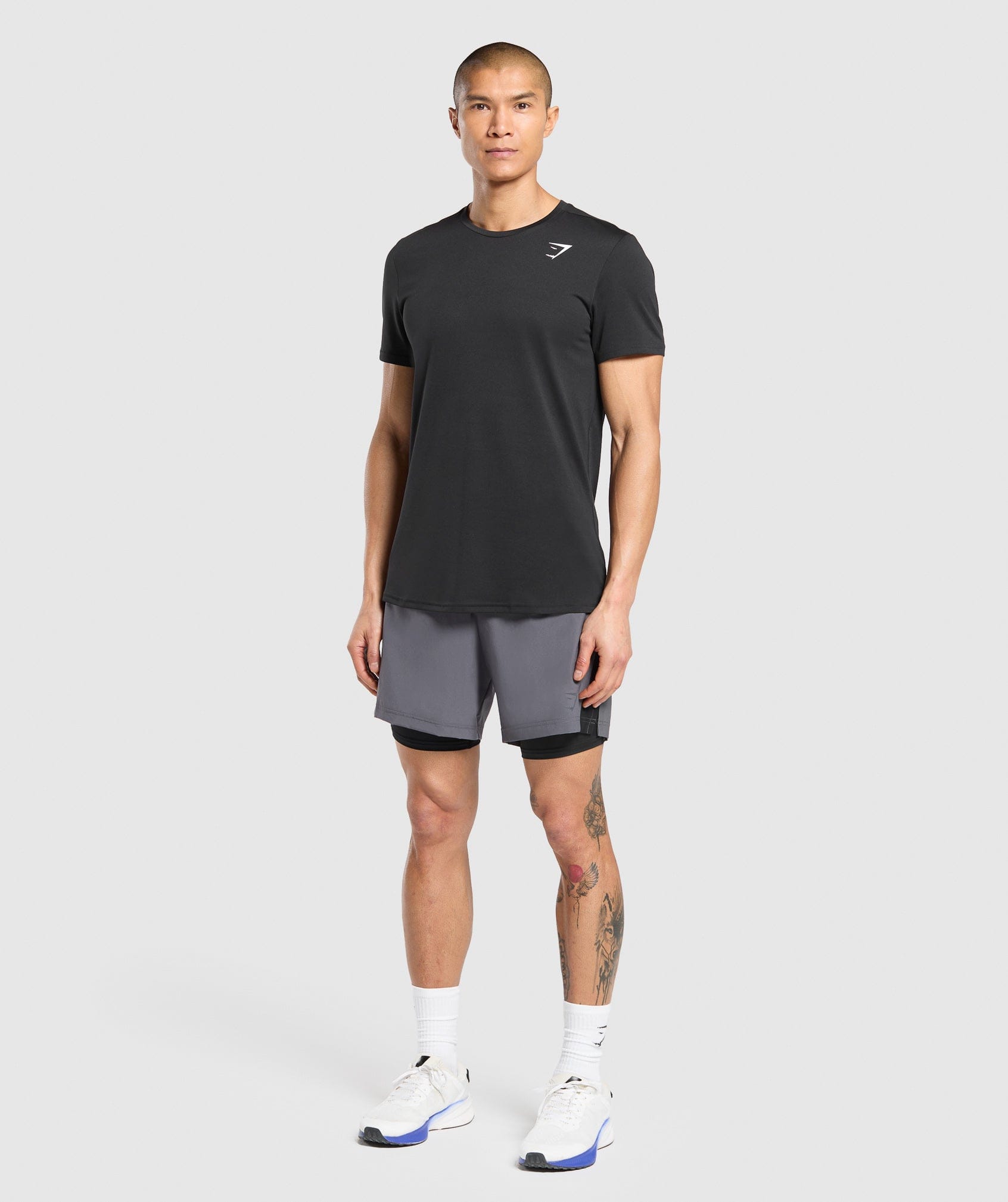 Gymshark Sport 7" 2 in 1 Shorts - Dark Grey/Black