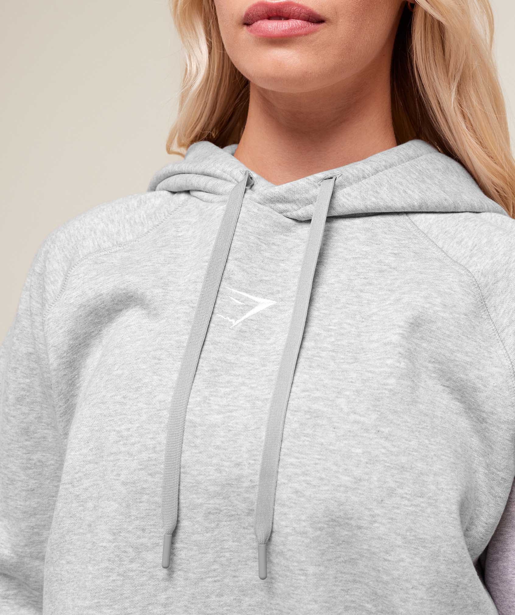 Gymshark Training Oversized Fleece Hoodie - Light Grey Core Marl