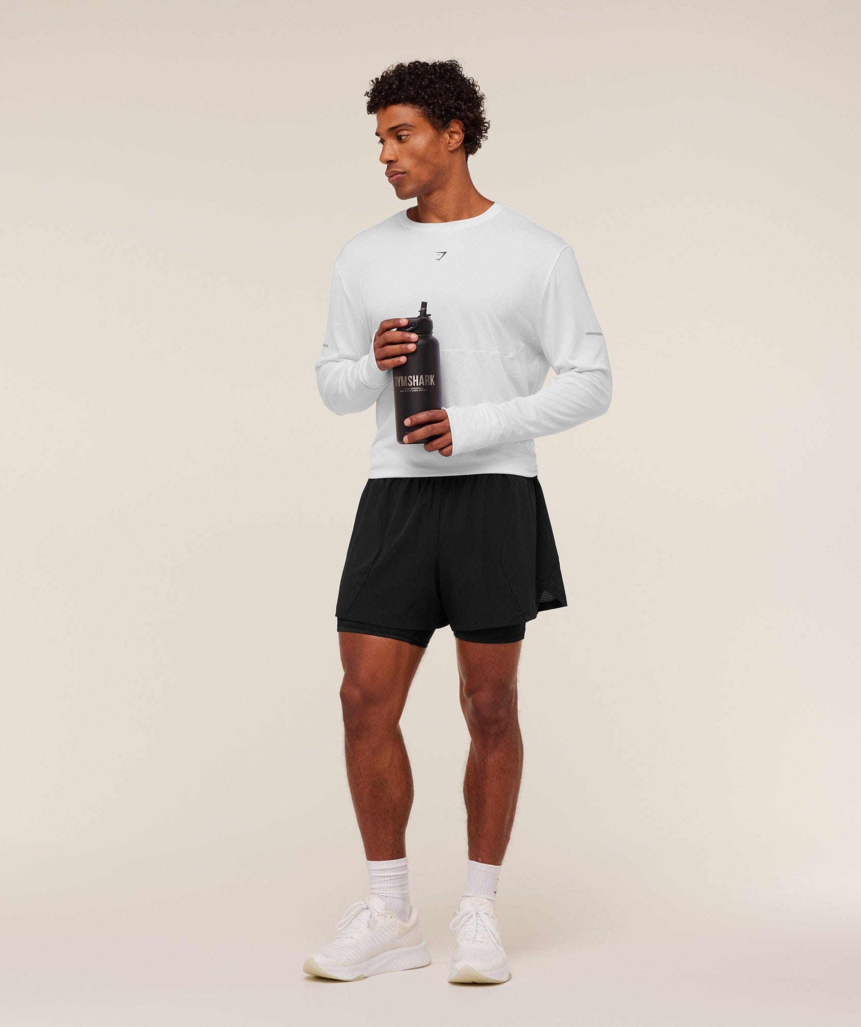 Gymshark Running Long Sleeve T-Shirt - White