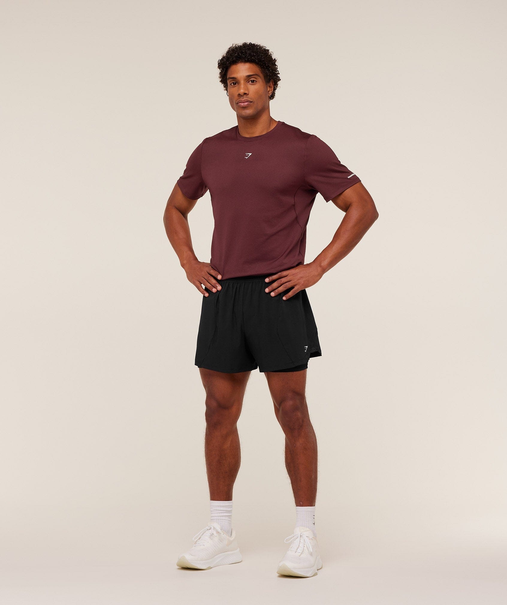 Gymshark Running T-Shirt - Rich Maroon