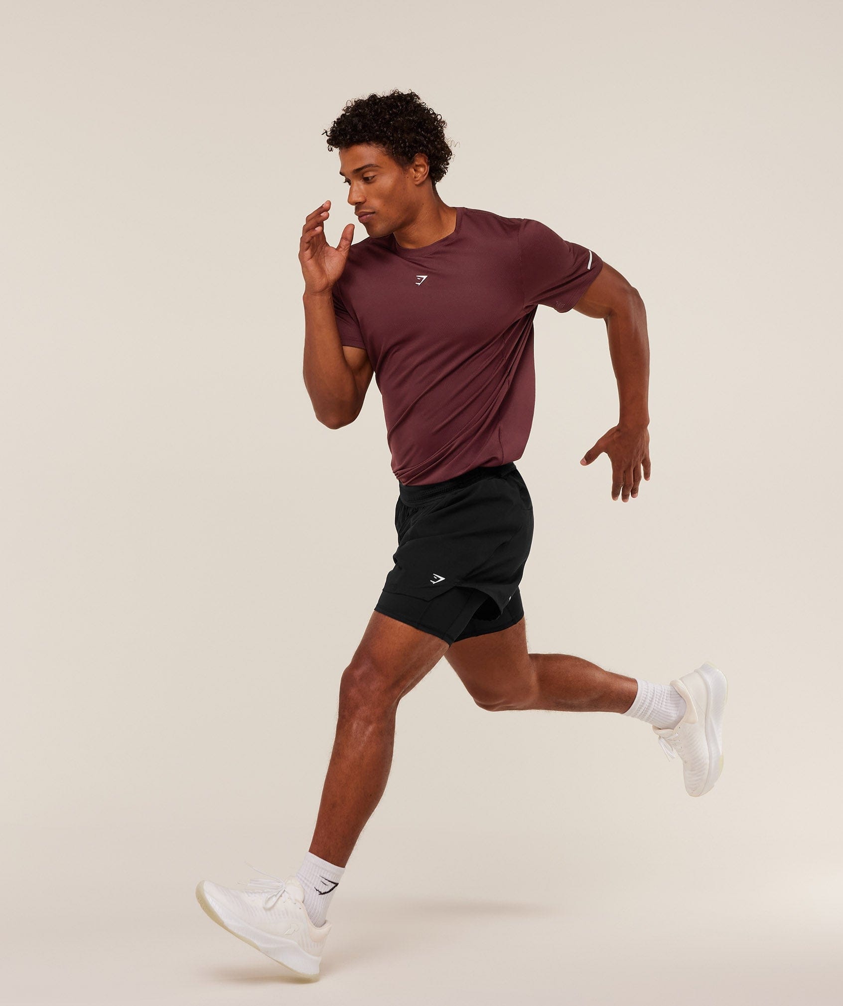 Gymshark Running T-Shirt - Rich Maroon