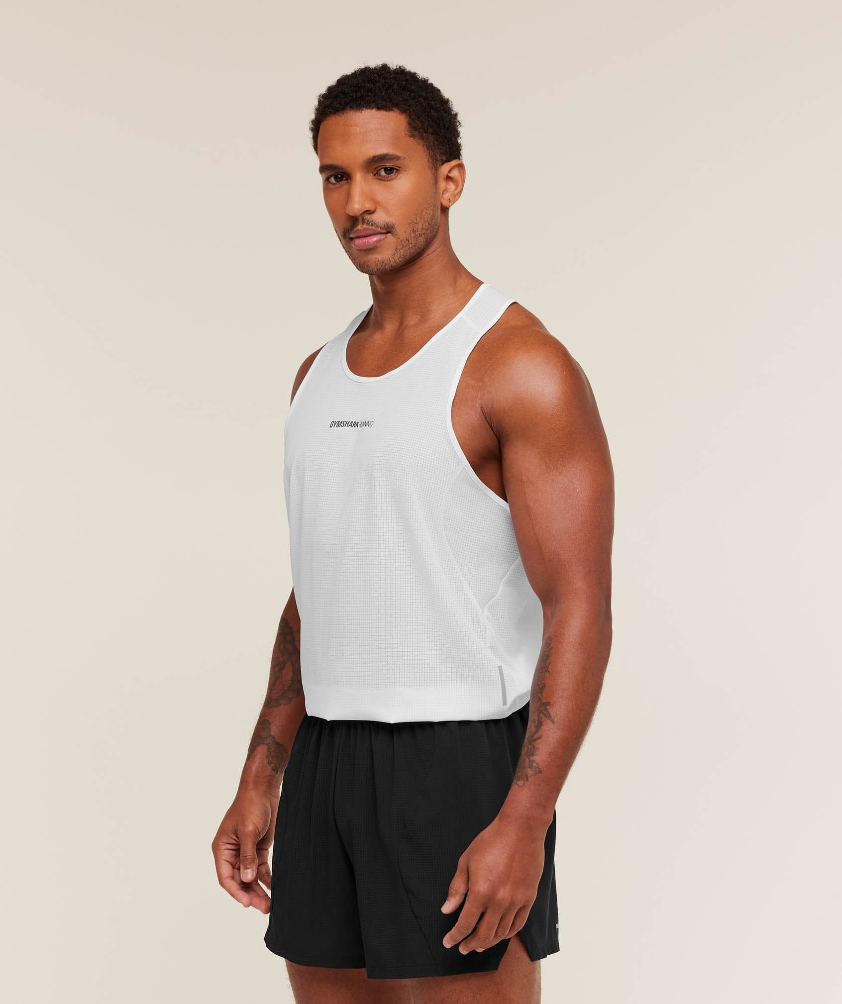 Gymshark Running Tank - White