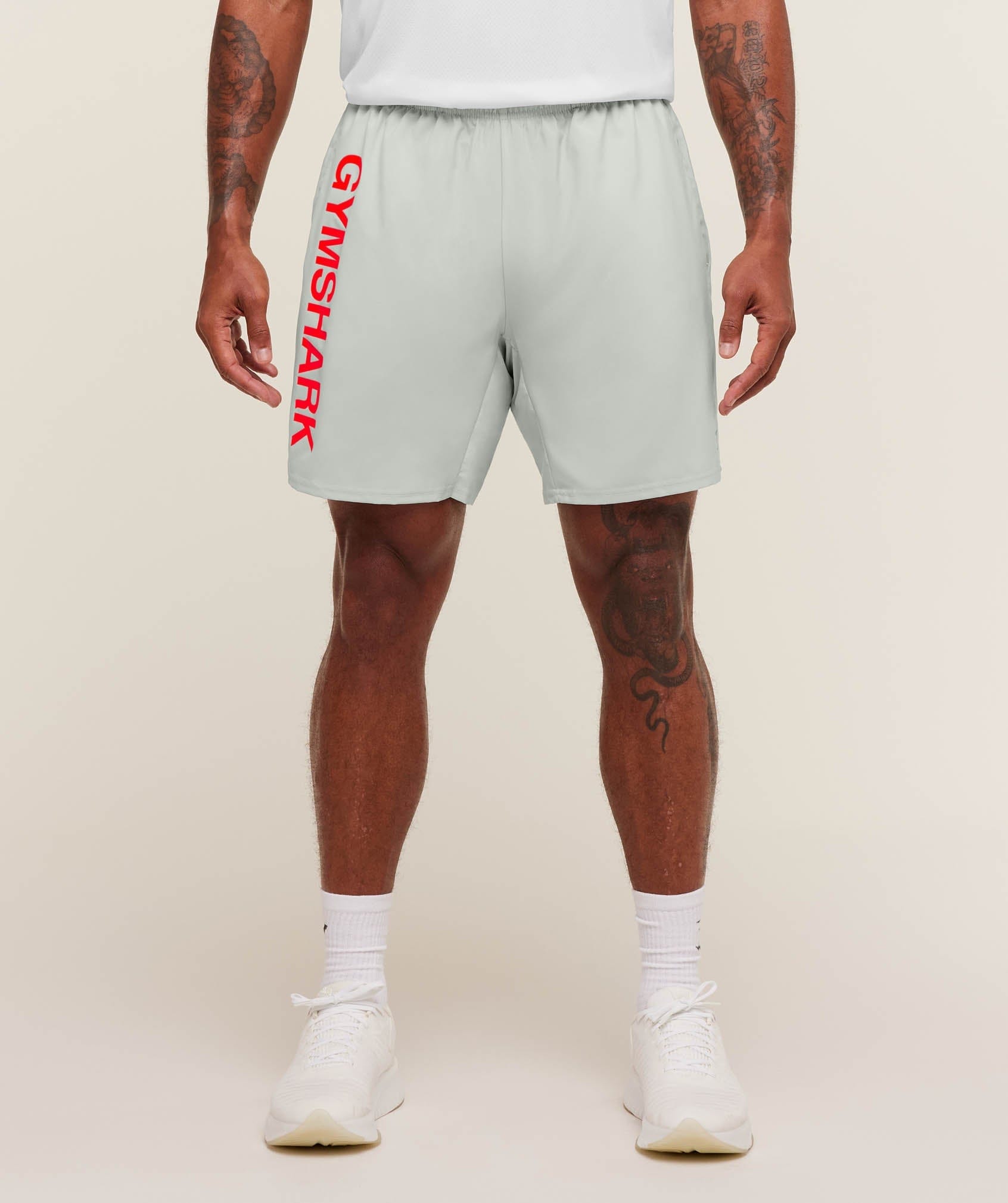 Gymshark Conditioning 7" Shorts - Light Grey