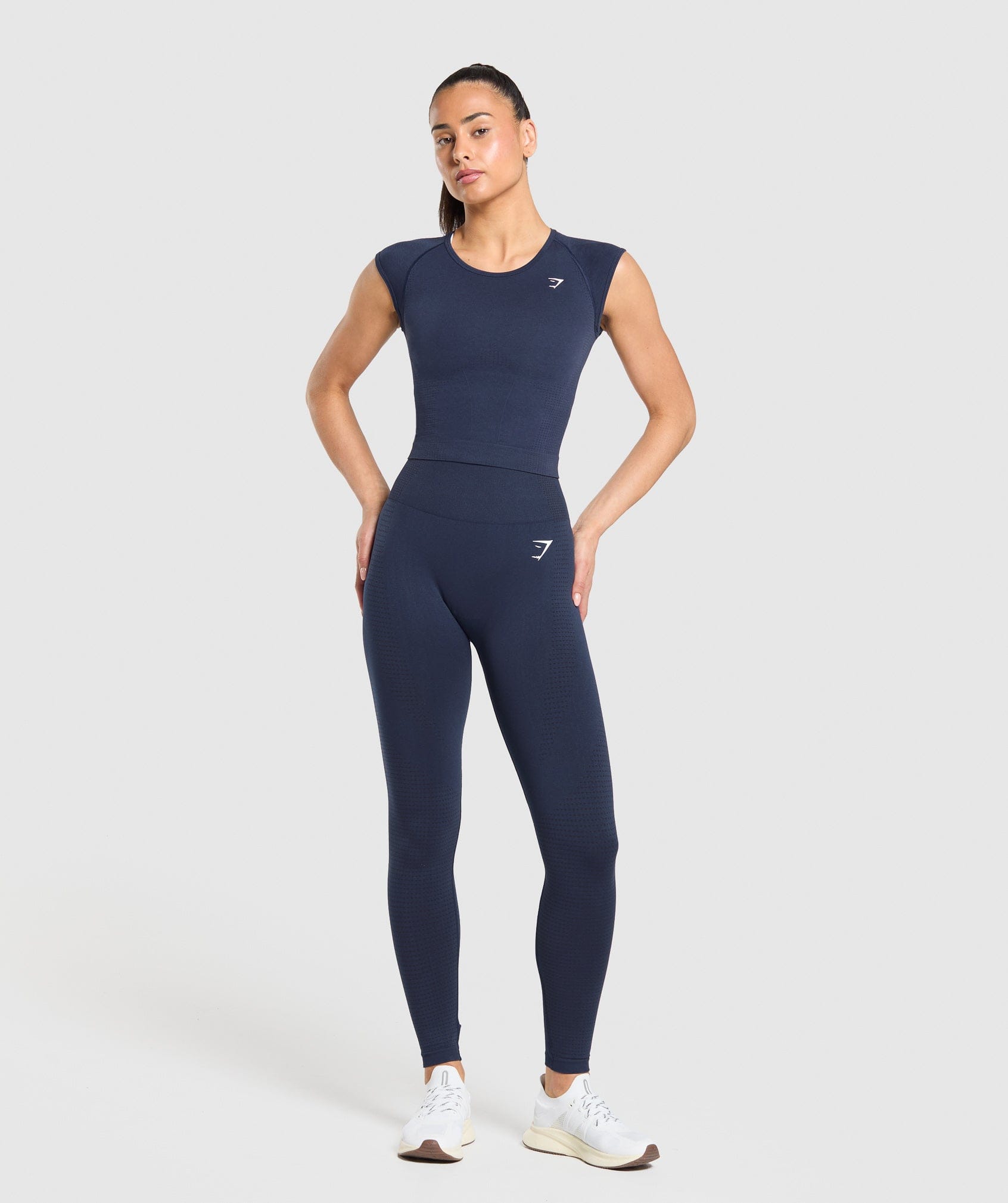 Gymshark Vital Scoop Neck Top - Heavy Blue/Marl