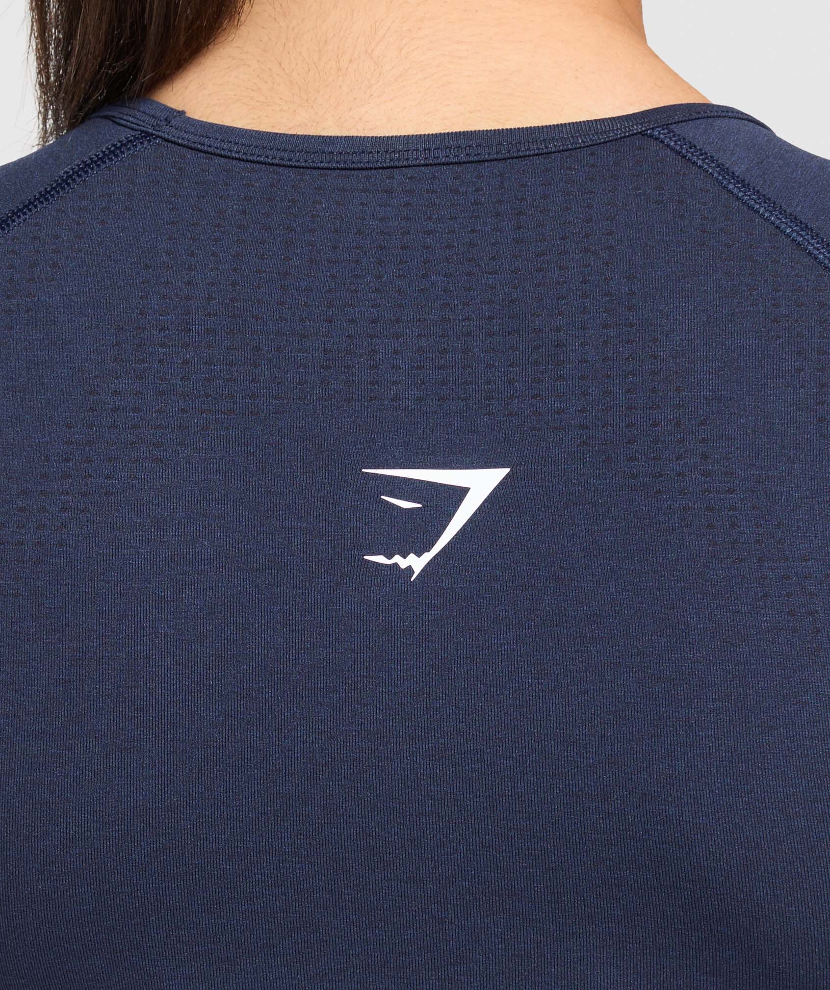 Gymshark Vital Scoop Neck Top - Heavy Blue/Marl
