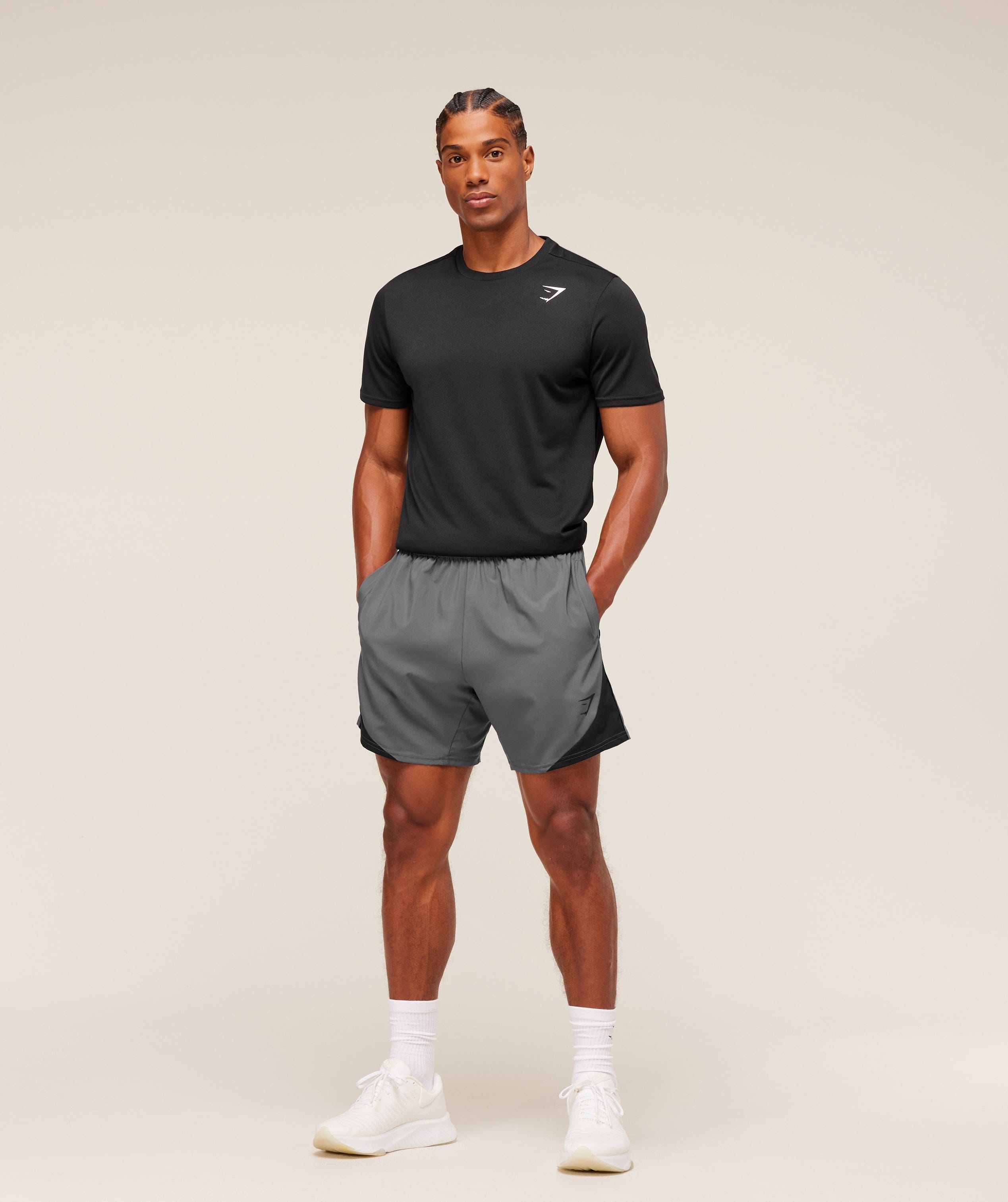 Gymshark Arrival Block 6" Shorts - Dark Grey