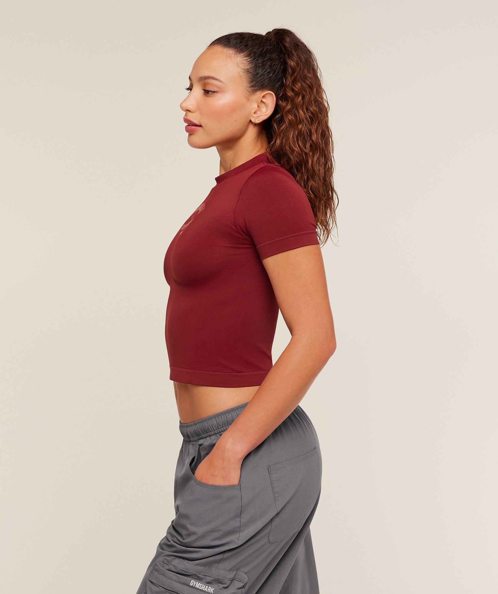 Gymshark Heavy Duty Seamless T-Shirt - Sets Red