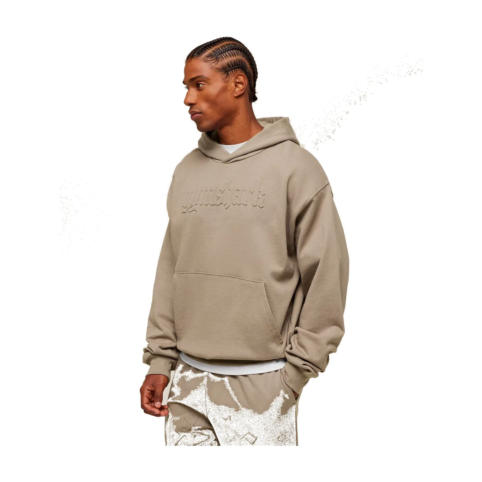Gymshark Embossed Boxy Hoodie - Lifestyle Brown