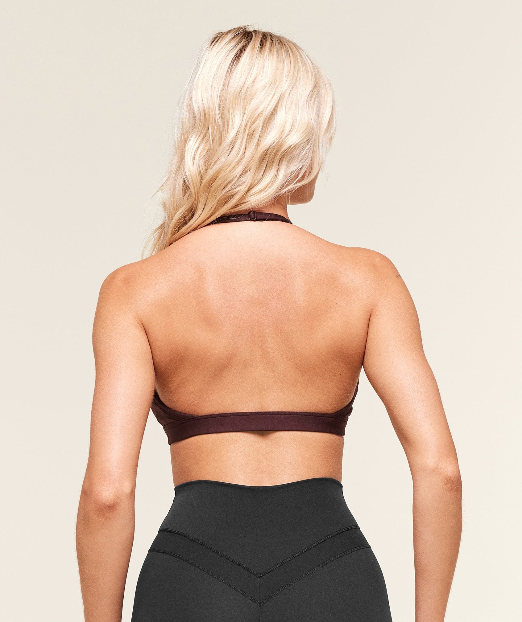 Gymshark Minimal Halterneck Sports Bra - Cherry Purple