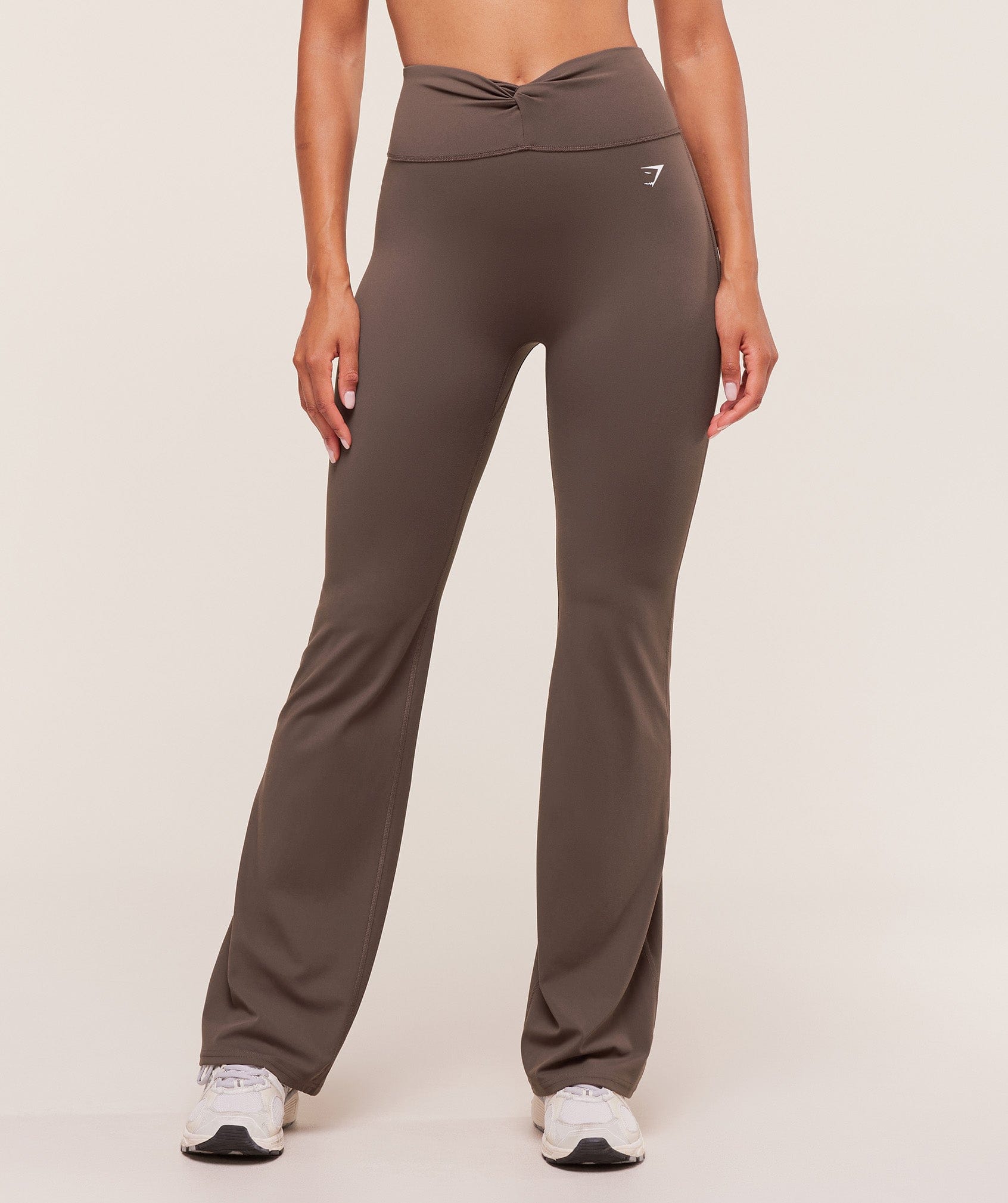 Gymshark Twist Front Straight Leg Legging - Walnut Brown