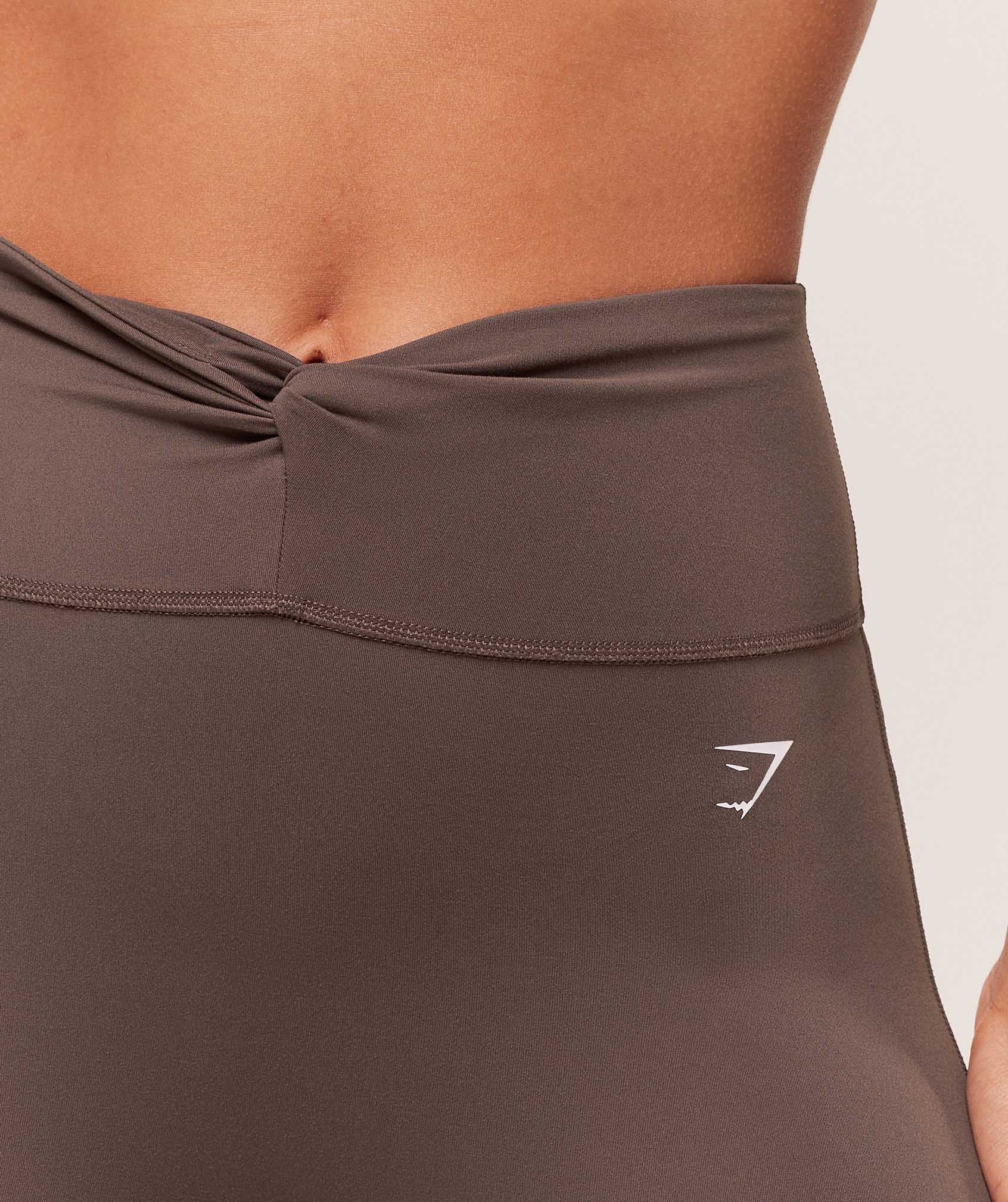 Gymshark Twist Front Straight Leg Legging - Walnut Brown