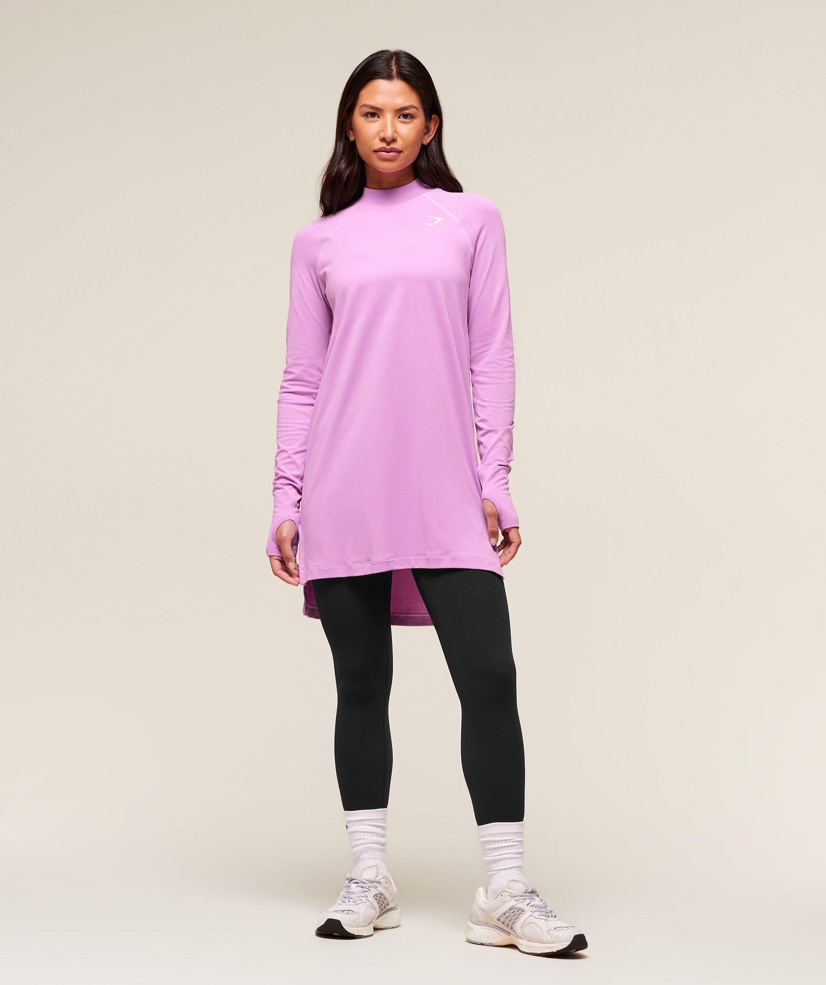 Gymshark Vital Long Line Top - Sour Pink Marl