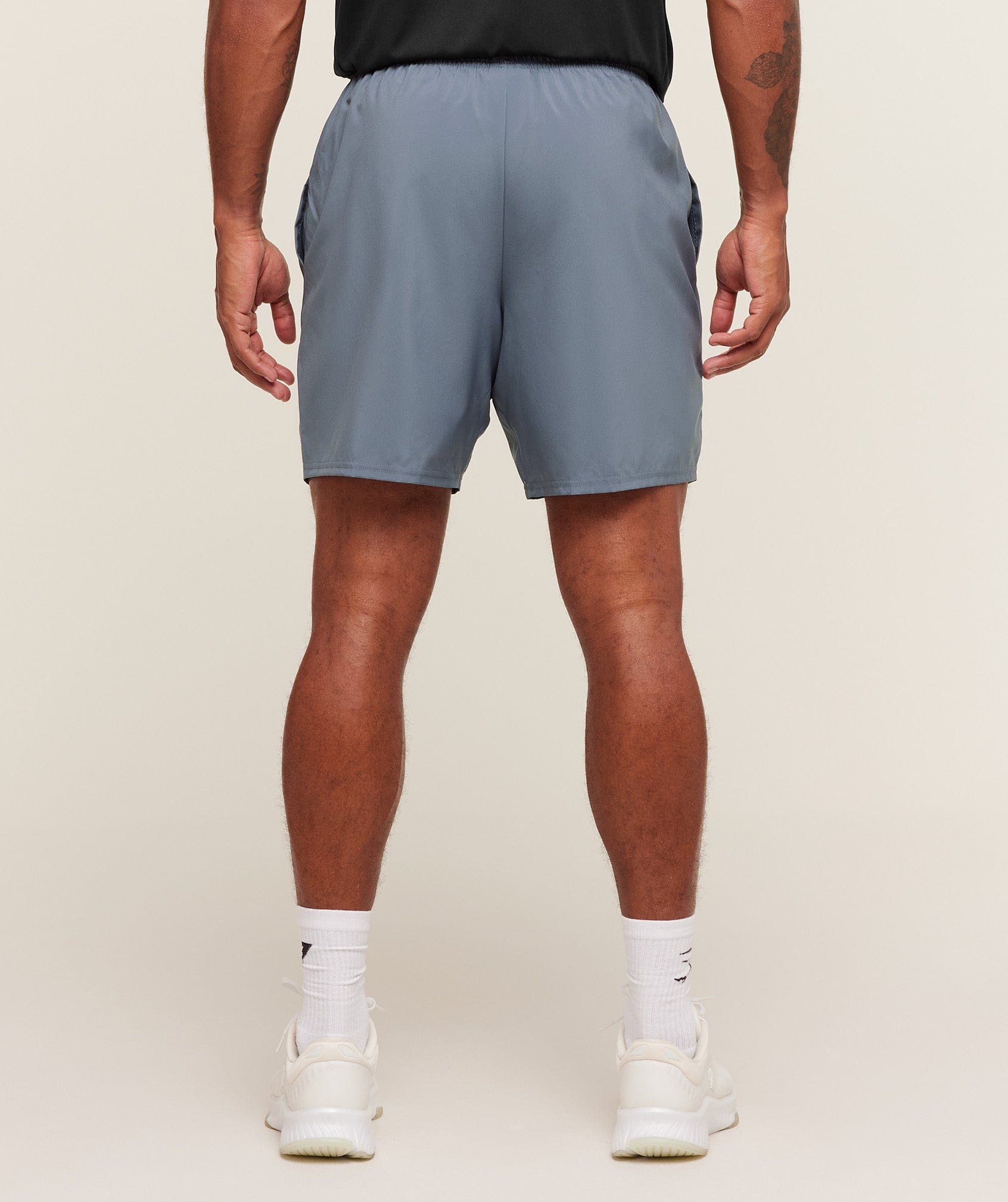Gymshark Hybrid Graphic 7" Shorts - Iron Blue