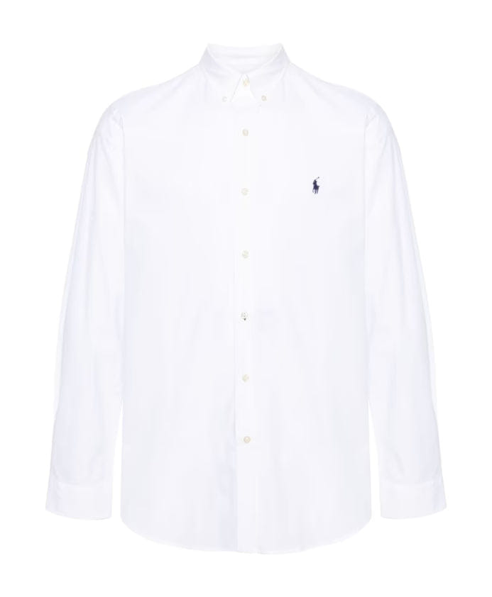 Polo Ralph Lauren White Shirt with Blue Logo