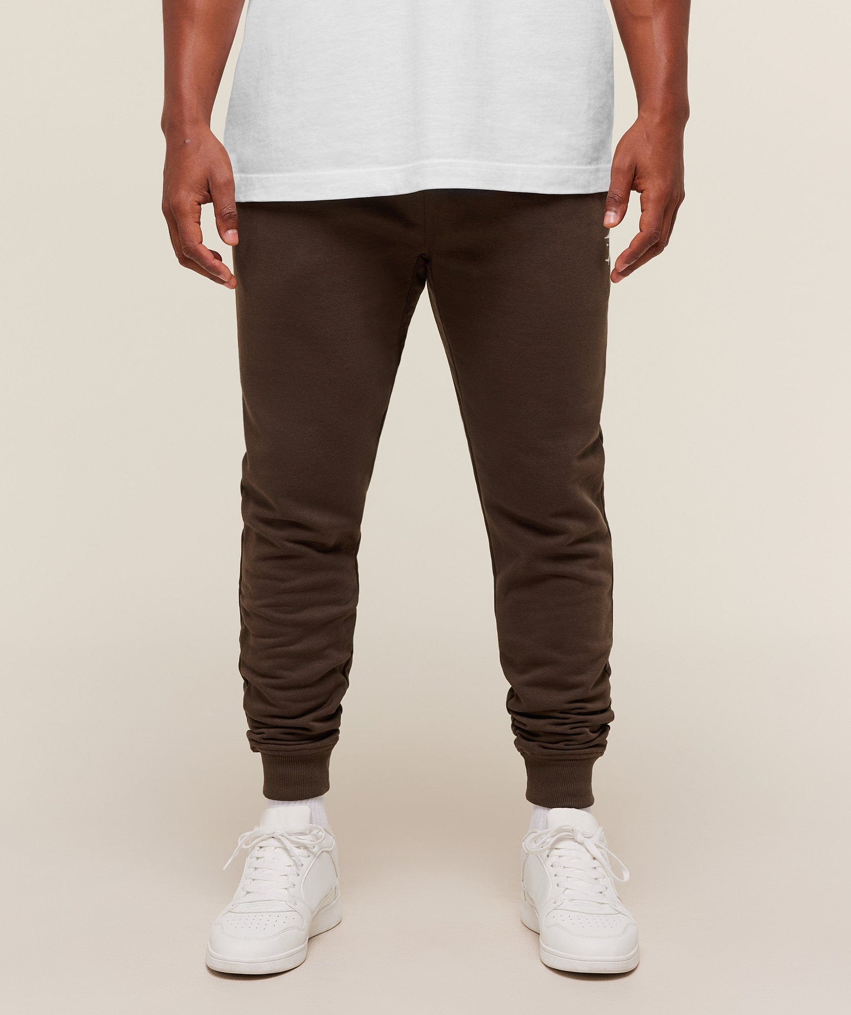 Gymshark Crest Joggers - Archive Brown