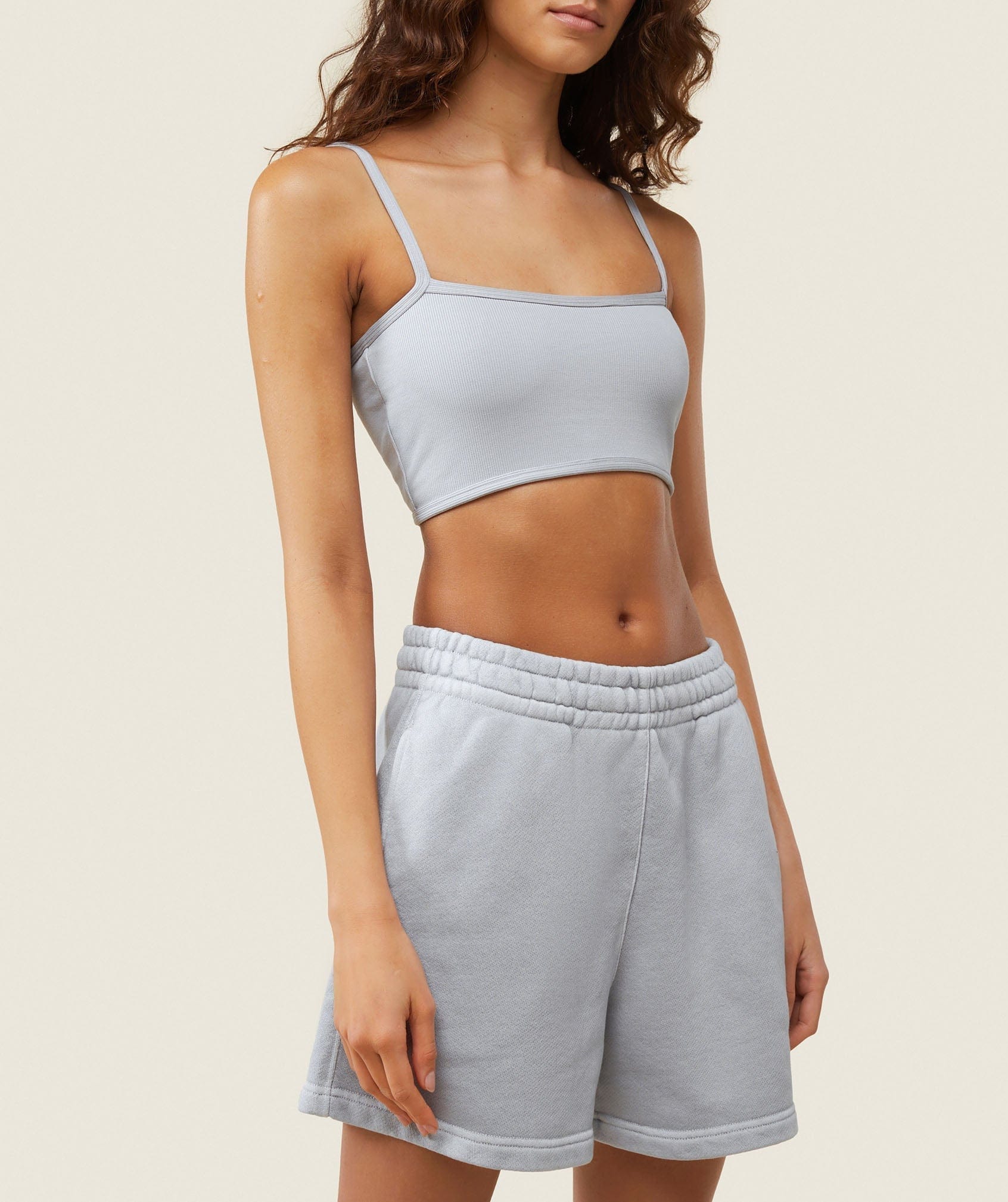 Gymshark everywear Ribbed Bandeau Bra - Ice Grey