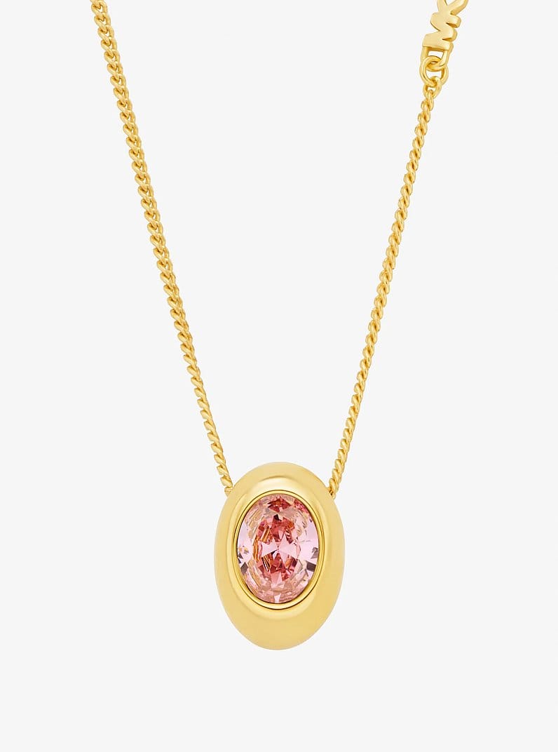 Oval Stone Pendant Necklace