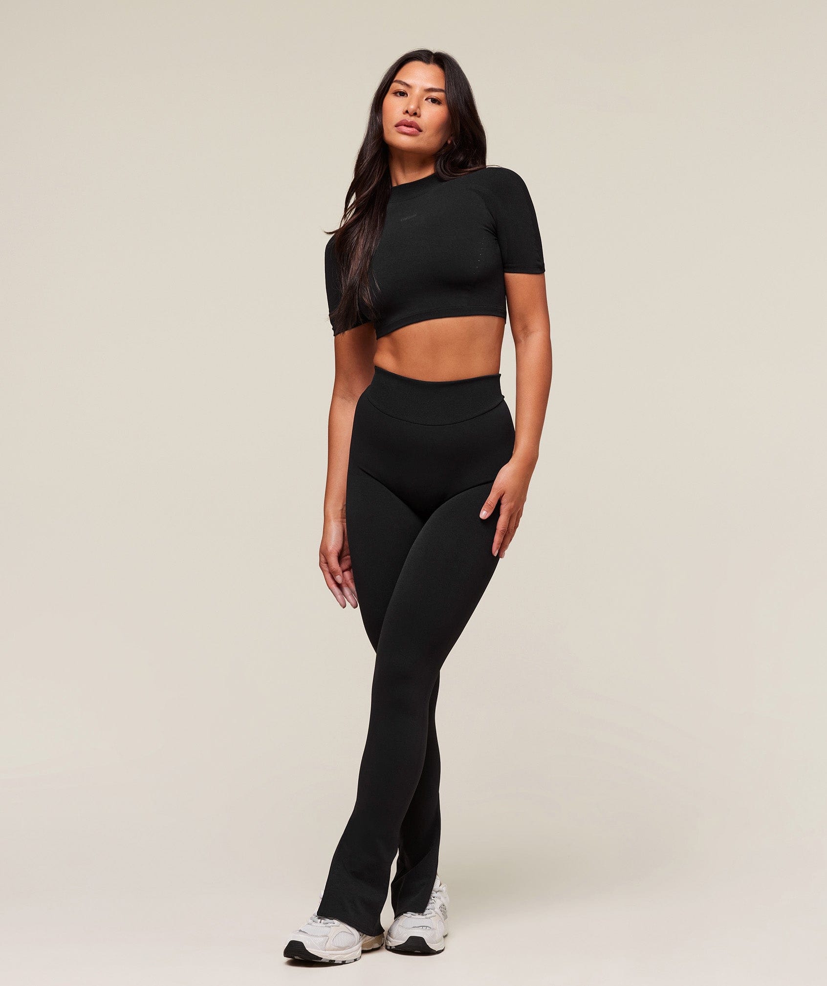 Gymshark everywear Warp Knit Flare Leggings - Black