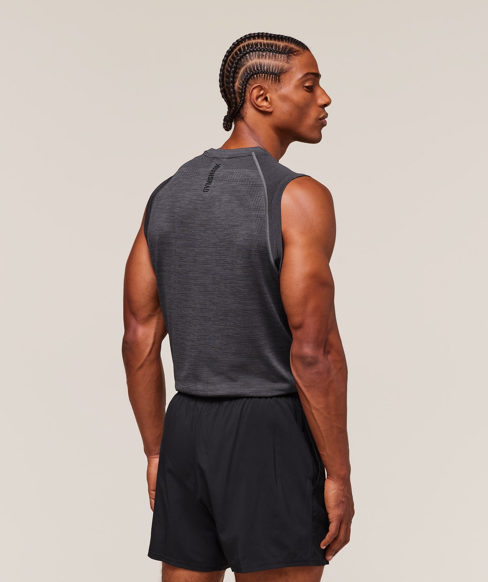 Gymshark Versatile Seamless Tank - Dark Grey/Black