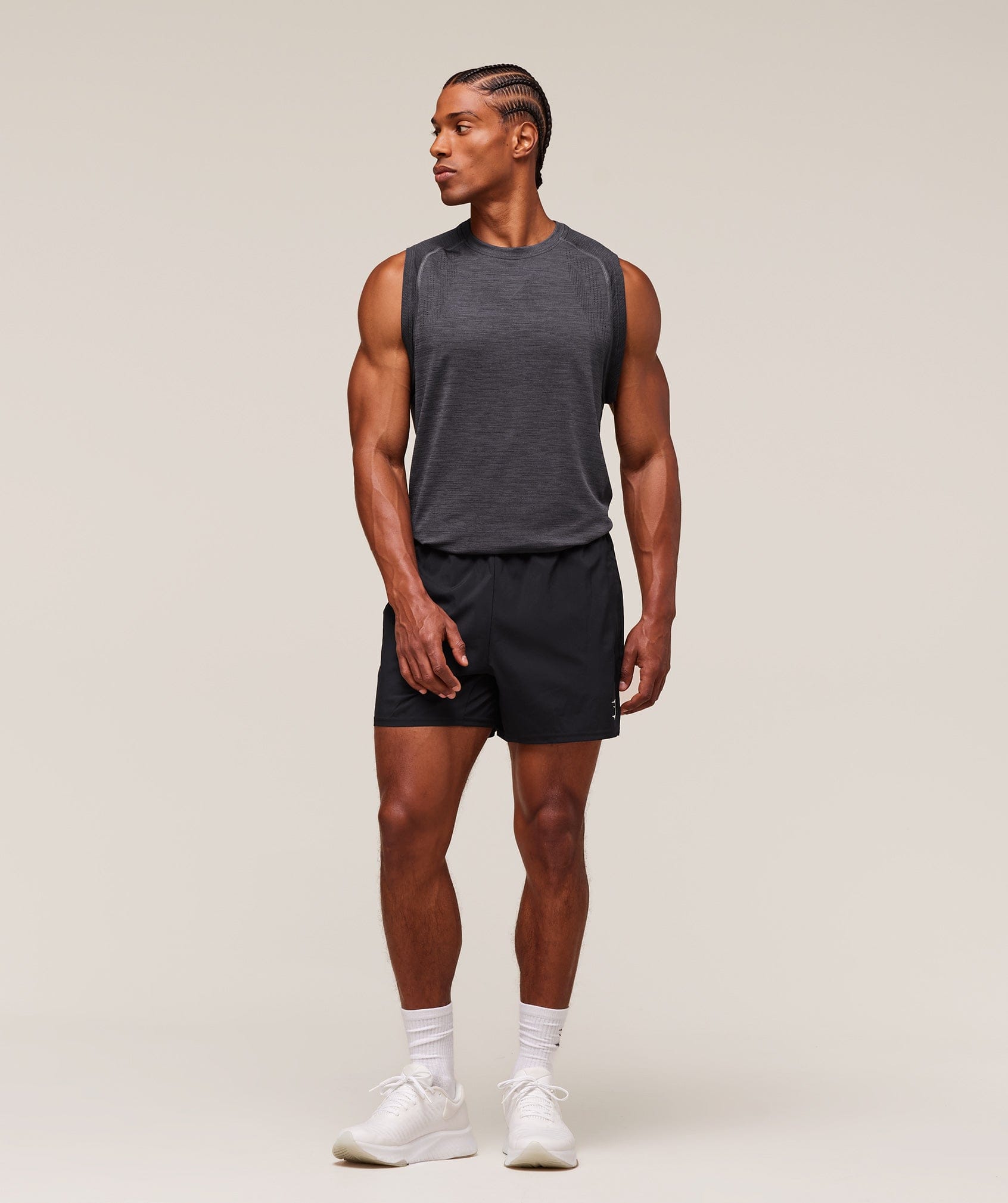 Gymshark Versatile Seamless Tank - Dark Grey/Black