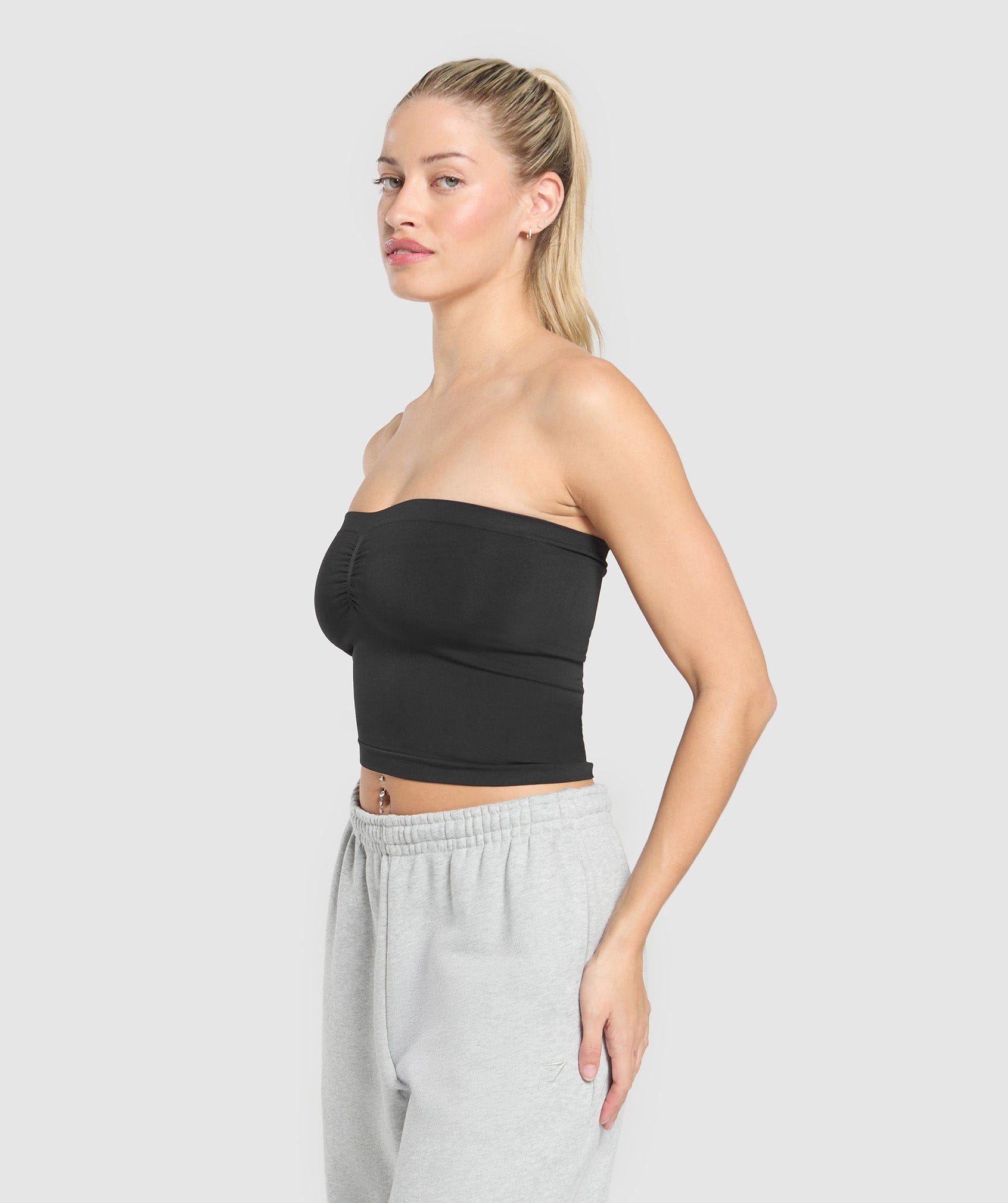 Gymshark Everyday Seamless Midi Tube Top - Black